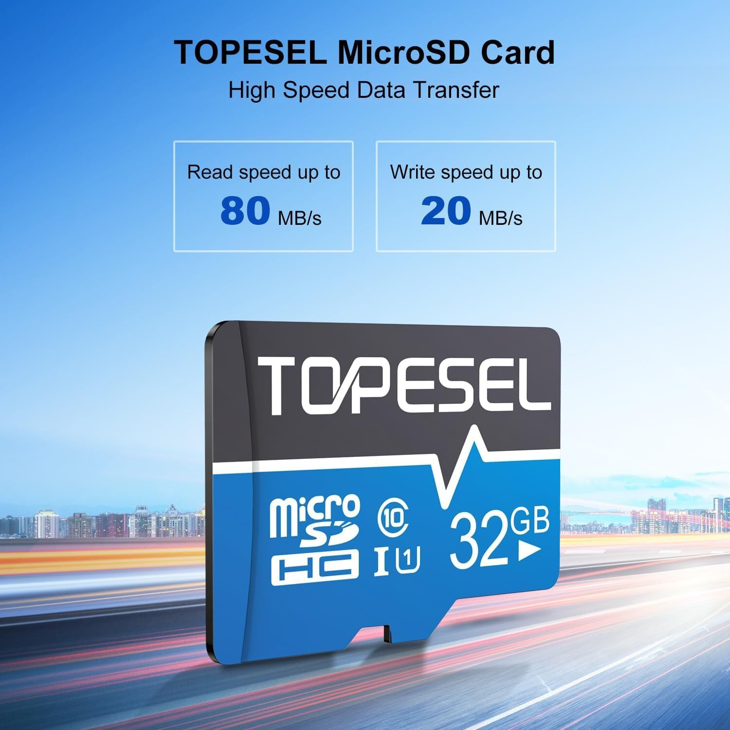 Topesel 32Gb Micro Sd Card 2 Pack Memory Cards Micro Sdhc Uhs-I Tf Card Class 10 For Camera/Drone/Dash Cam(2 Pack U1 32Gb)