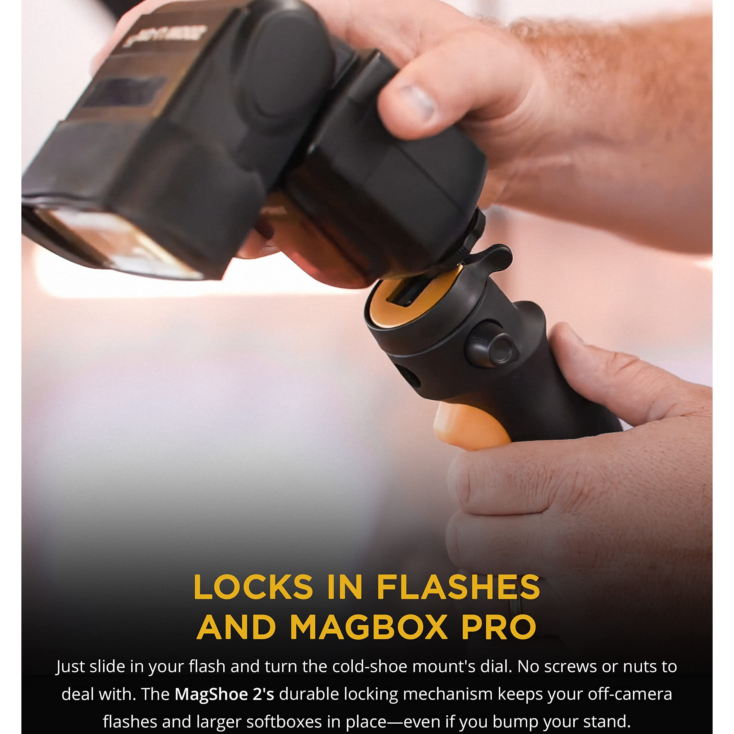 Magmod Magshoe V2 | Universal Cold Shoe Flash Mount For Off Camera Flash | Led Light Panels  Umbrella Modifiers  Magbox Pro 42"" Octa Softbox  And Magbox Pro 36"" Strip