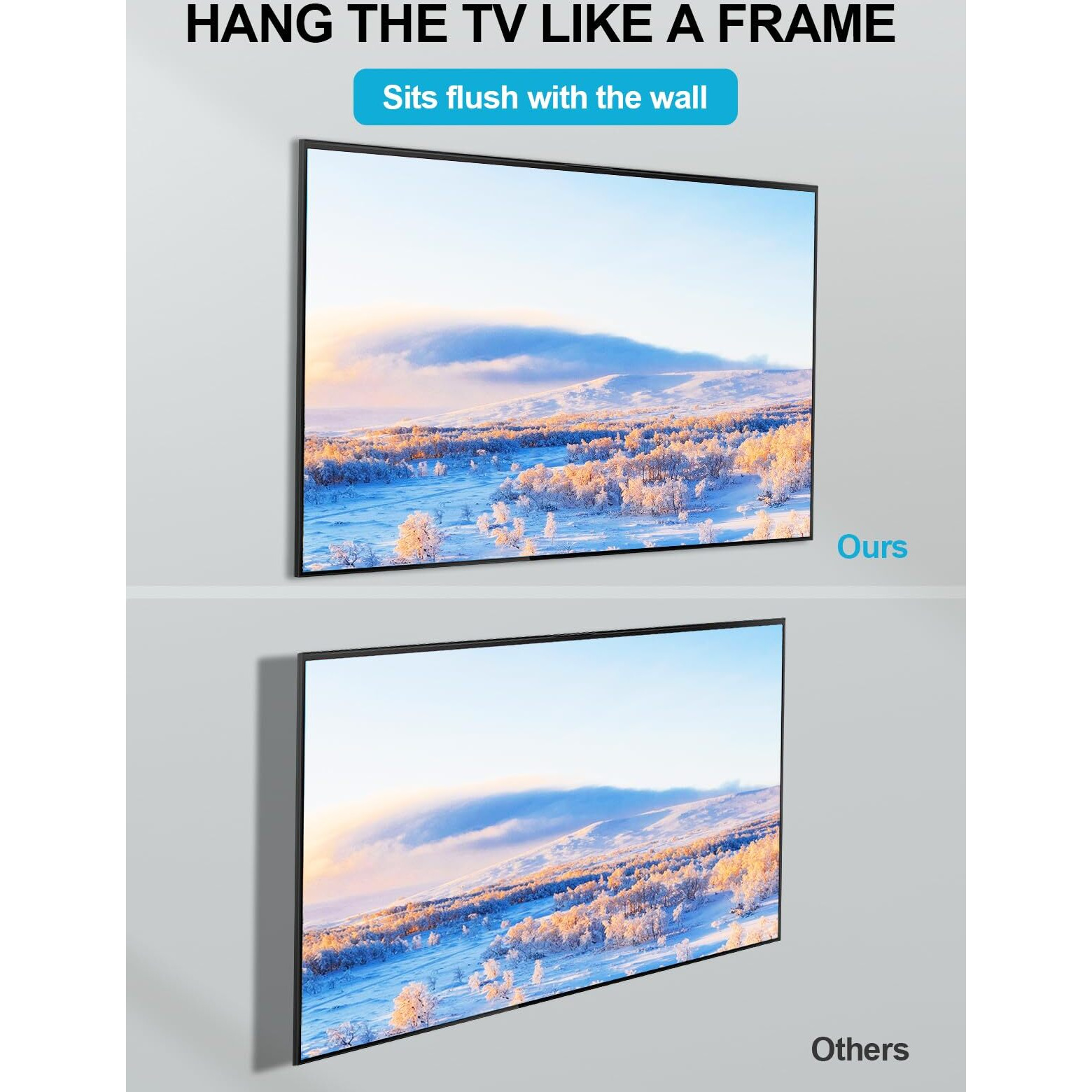 Supcline Ultra Slim Fit Tv Wall Mount Compatible With 14""- 80"" 4K Led Lcd Qled Flat Tv & Frame Tv  Micro-Gap Low Profile Tv Mount  Minimalist Look  Blends Any Interior  Hold Up To 100Lbs