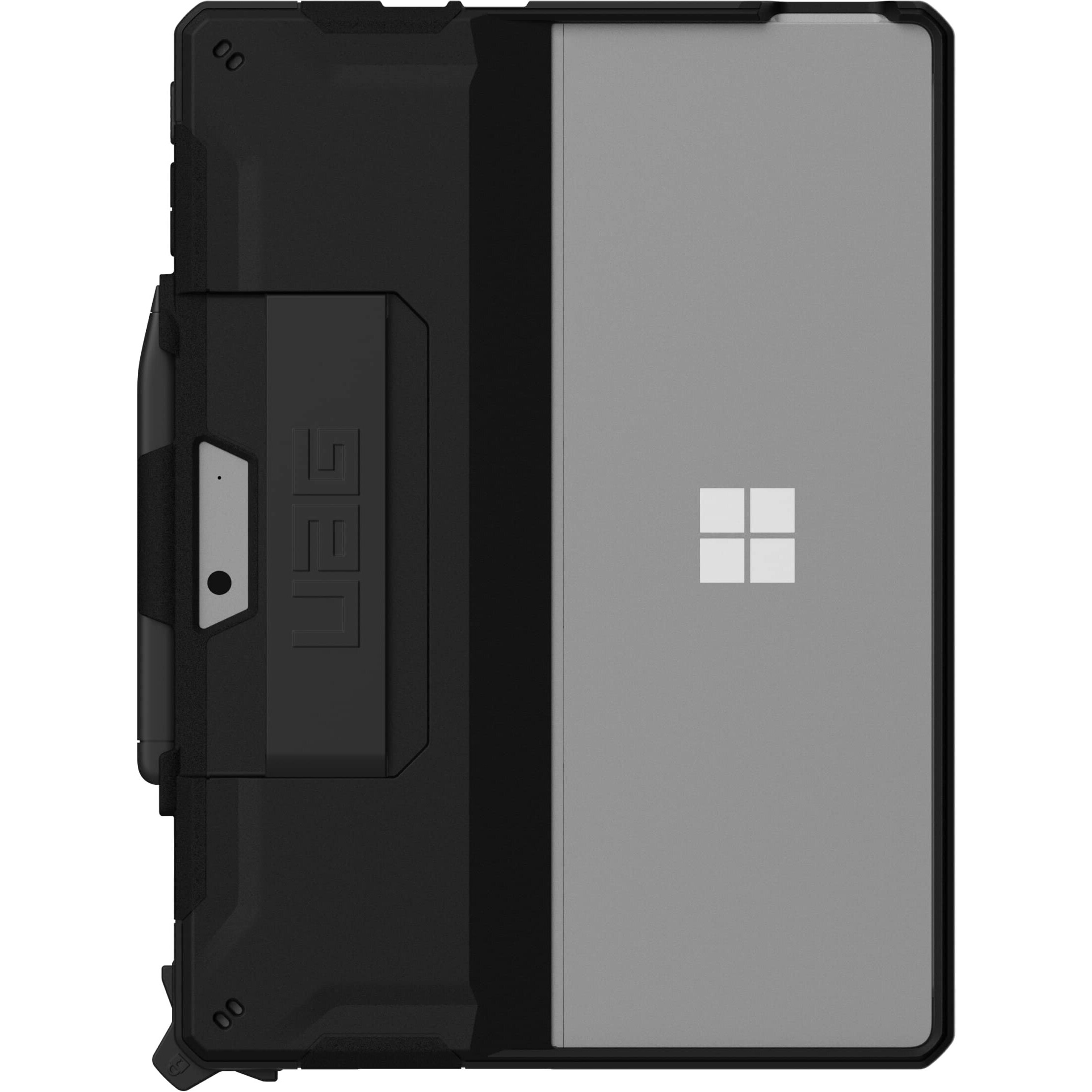 Urban Armor Gear Uag Designed For Microsoft Surface Pro 11/10/9 Case With Kickstand Hand Strap & Pen Holder Compatible With Type Cover Keyboard Rugged Protective Cover Heavy Duty  Scout Black