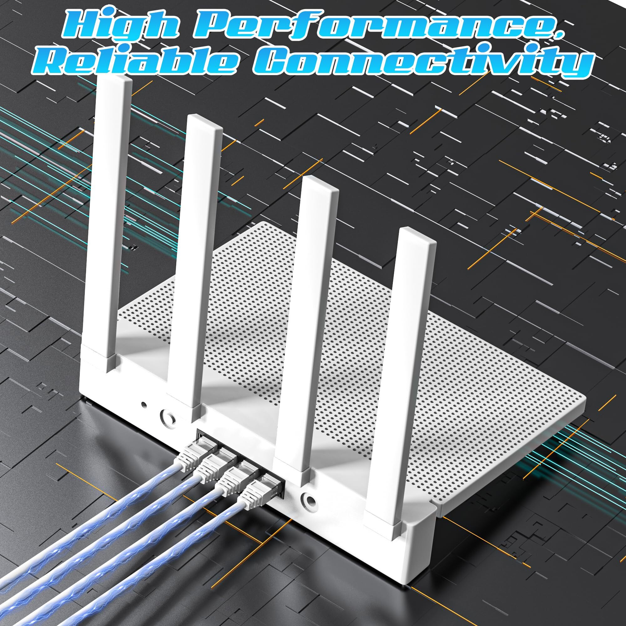 100 Feet Cat6 Ethernet Cable  Cat 6 Patch Cable  Cat6 Internet Cable  Poe  Utp Network Cable  Indoor And Outdoor  24Awg Cca  Compatible For Pc  Tv  Router  Switch  Server  With 25 Cable Ties - White