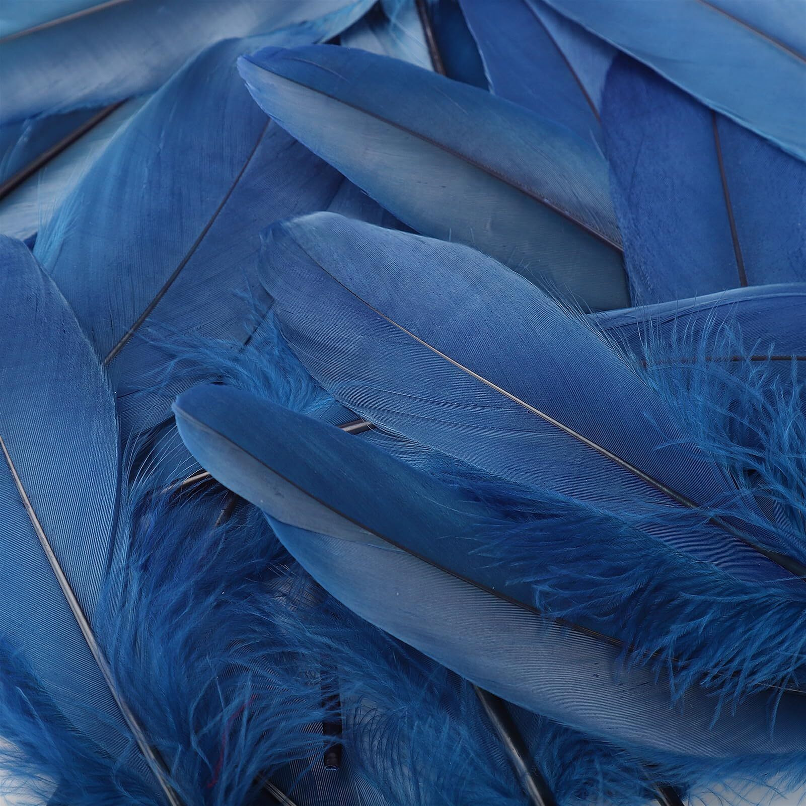 Tharaht 120Pcs Navy Goose Feathers Natural Bulk 6-8 Inch 15-20Cm For Crafts Diy Cosplay Wedding Party Halloween Decoration Goose Nagoire Feathers
