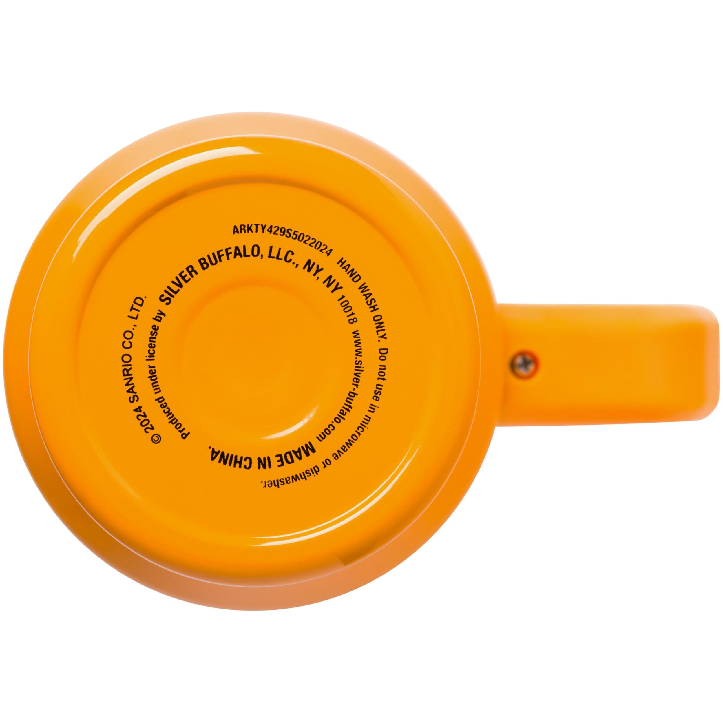 Silver Buffalo Sanrio Hello Kitty Halloween Jack-O-Lantern Stainless Steel Tumbler With Handle And Straw  Fits In Standard Cup Holder  40 Ounces