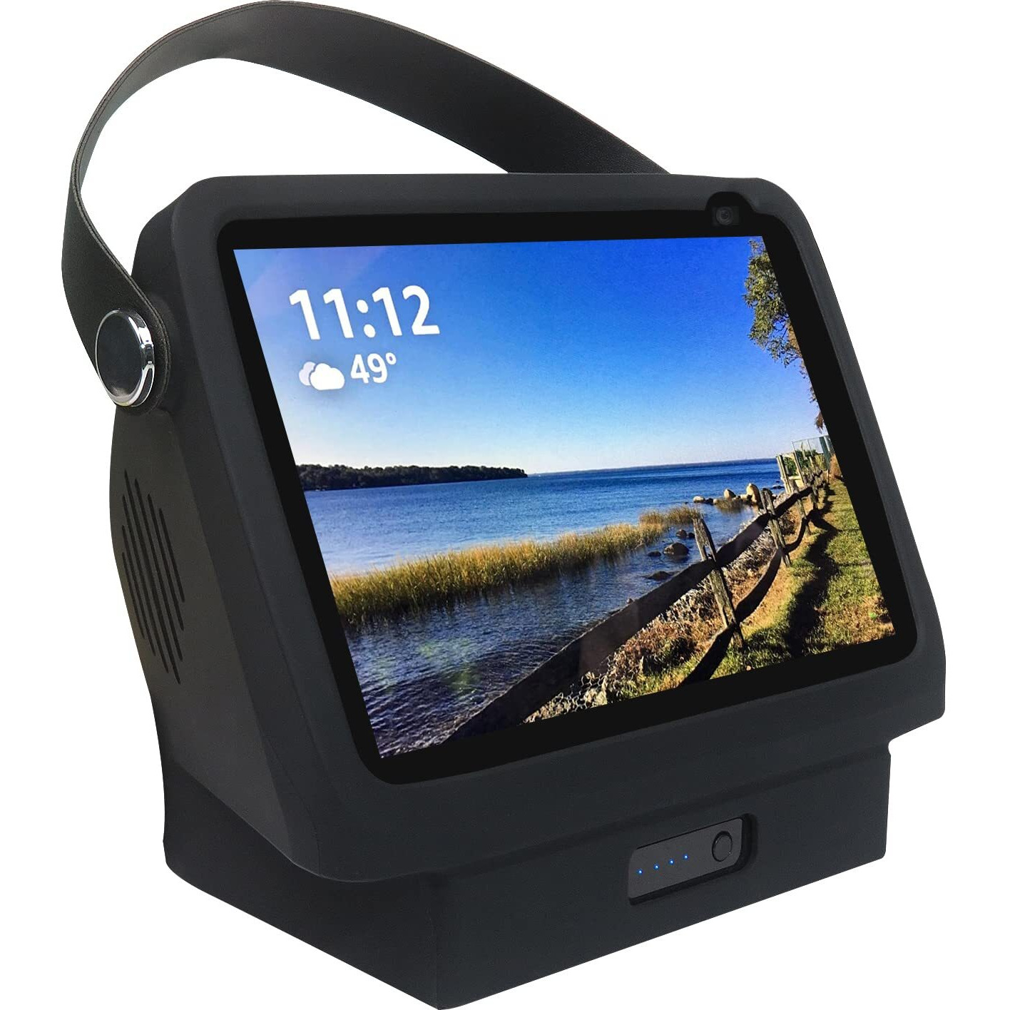 Battery Base For Show8 1St & 2Nd Gen  Portable Show8 2Nd Charger  Xiaodu Smarts Speaker Battery Stand 15600Mah  9.5 Hours Work Time Protector With Handle Black