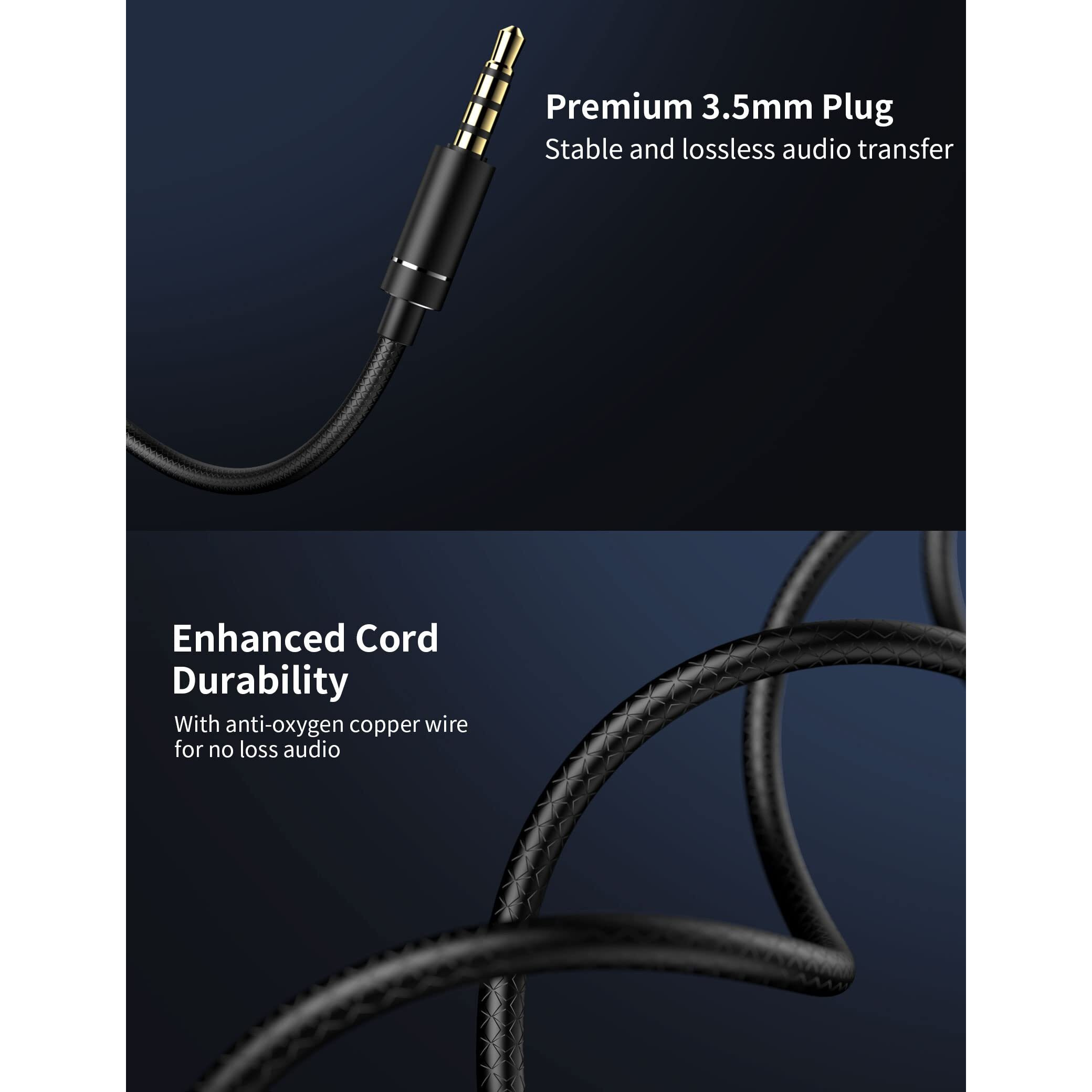 3.5Mm Wired Earbuds Headphones For Laptop Gaming Controller Android Phone Samsung A15 A14 A13 A12 A52 Noise Isolation In-Ear Earphones With Mic Volume Control Hifi Stereo For Iphone Ipod Mp3/Mp4