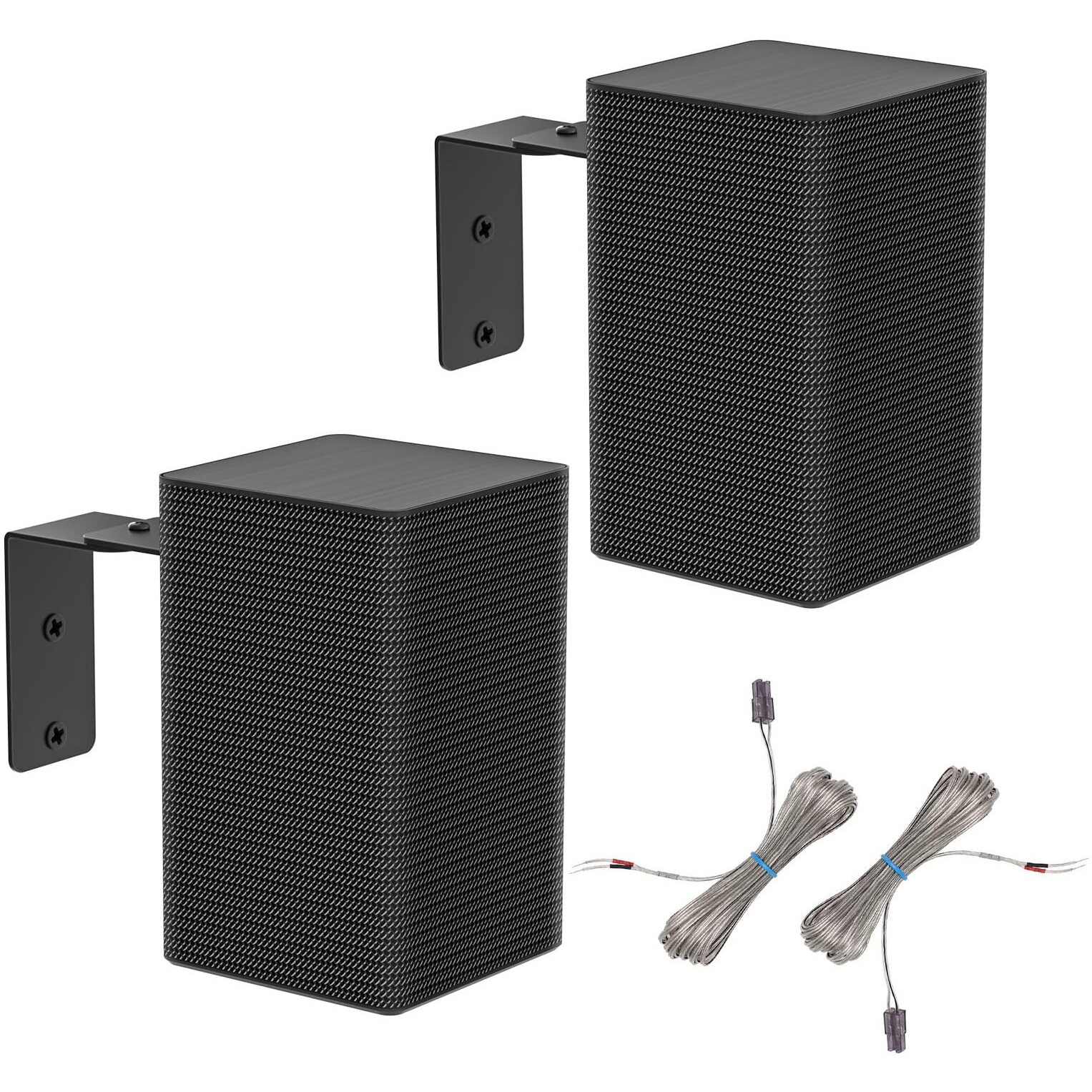 Pair Of Speaker Wall Mount For Samsung Speaker Mount With Speaker Wire Surround Sound Speaker Mount Brackets For Samsung Rear Speaker Swa 8500S/9000S/9100S/9200S/9500S And More Speaker Wall Brackets