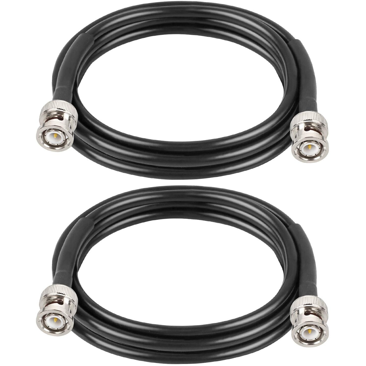 Mookeerf 2Pcs Bnc Male To Bnc Male Coax Cable 5Ft  50 Ohm Rg58 Coaxial Cable With Bnc Connectors