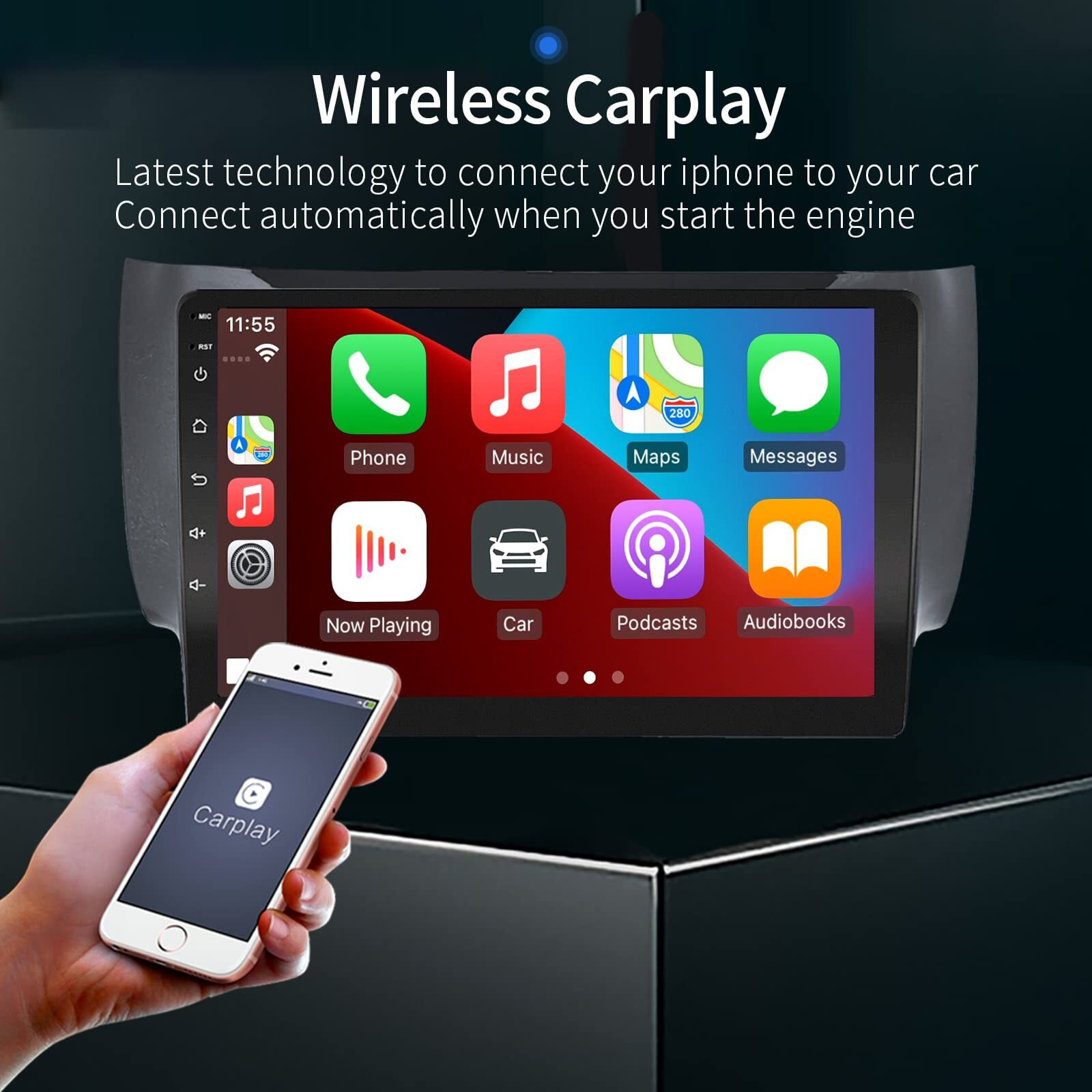 For 2013-2017 Nissan Sentra Radio Built-In Carplay&Android Auto 2G Ram 32G Rom Android 10.1 Car Radio Stereo Navigation Bluetooth Touch Screen Car Multimedia Radio