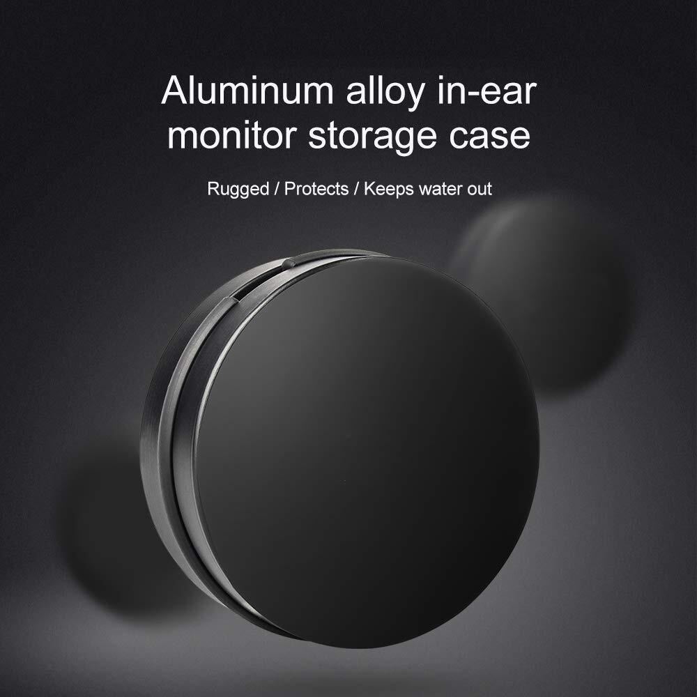 Universal Earbuds Case Mini Storage Hard Earphone Case Protective Waterproof Aluminum Alloy Housing For Trn V80 V10 V20 V60 V90 Kz As10 Portable Travel Carrying Cases (No Logo)