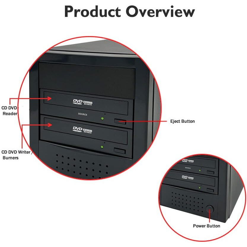 Plexcopier Autodupe Easy To Use Standalone 24X 1 To 1 Cd Dvd Burner Writer Drive Duplicator Tower