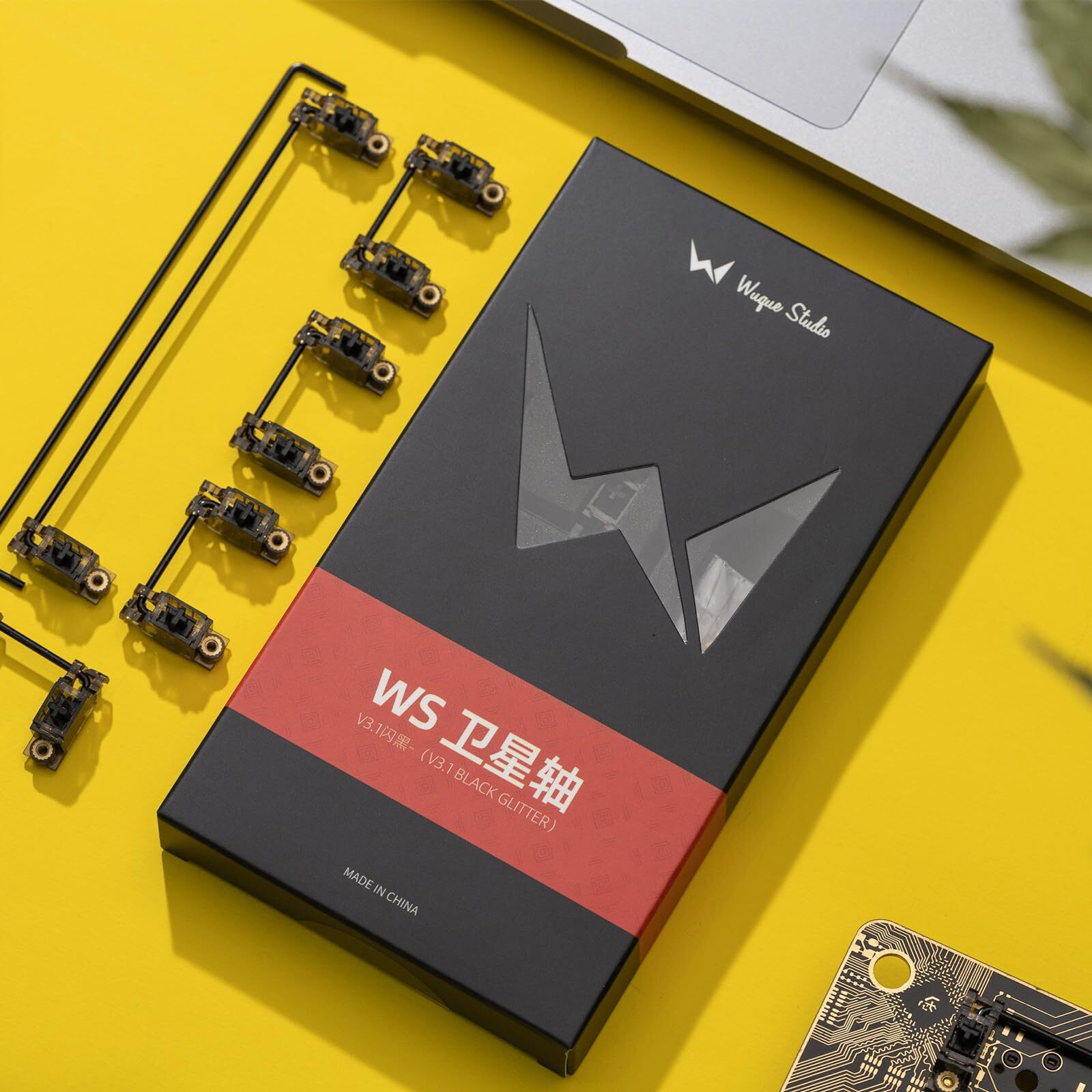 Meletrix Ws V3.1 Stabs Silicon Version Pcb Mount Screw-In Stabilizers 2U 6.25U 7U Stabilizers Mechanical Keyboard Screw Stabilizers 1.2Mm