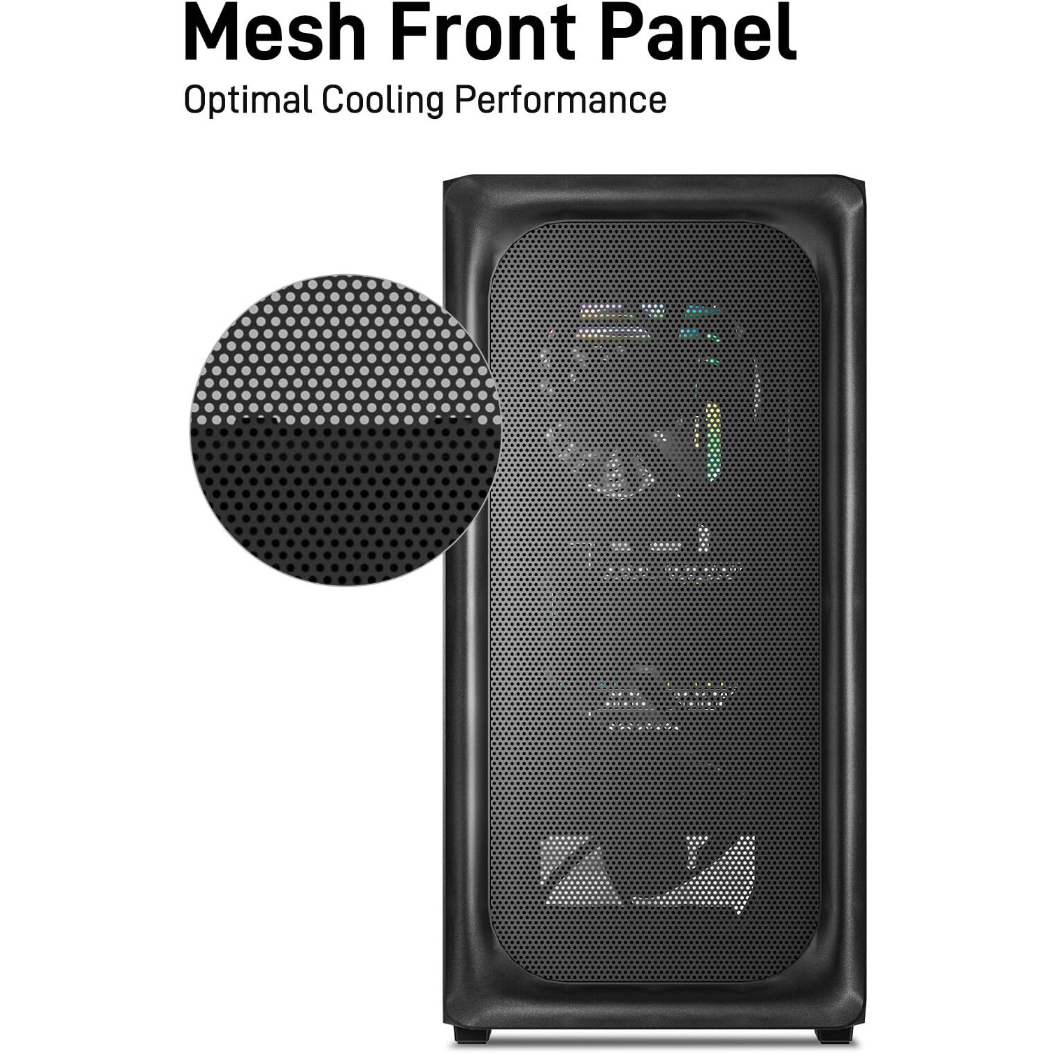 Darkrock Ec2 Black Atx Mid Tower Pc Case  Type-C Ready  Supports 40 Graphics Cards  Tempered Glass Side Panel  Supports Up To 8 X 120Mm Cooling Fans & 1 X 360Mm Radiator  1 X Pre-Installed Fan