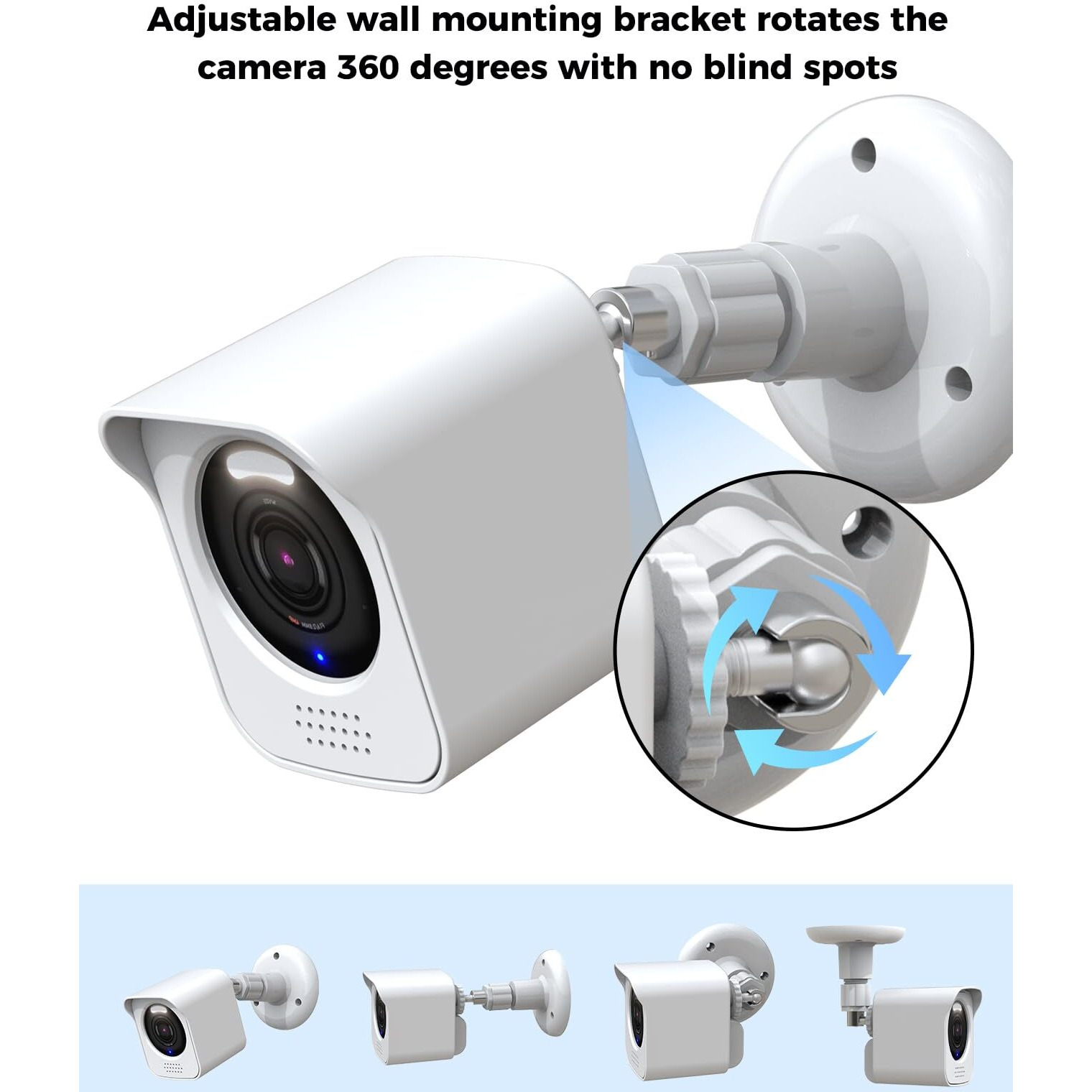 Kmouants All-New Wyze Cam V4 Camera Surveillance Mount  Compatible With Wyze Cam V4 Only Weatherproof Protective Housing And 360 Degree Adjustable Mount (Wyze Camera Are Not Included)