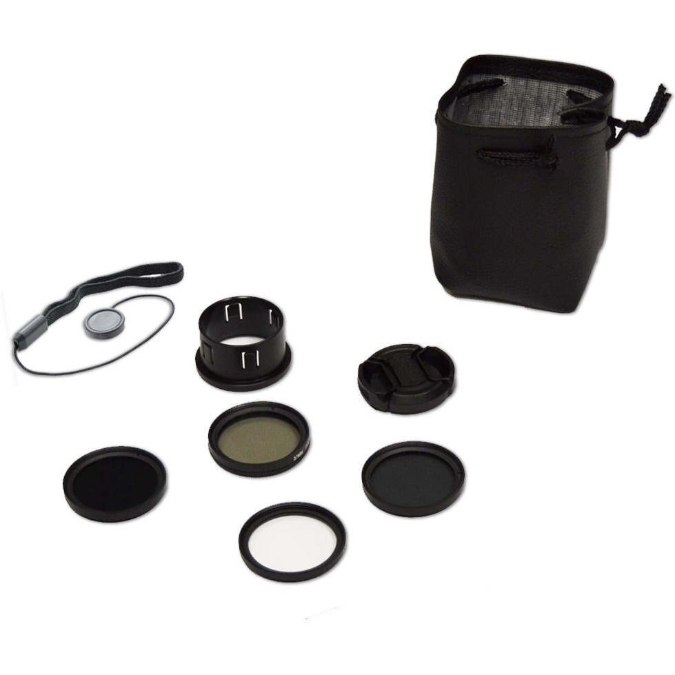 37Mm Filter Kit For Dji Phantom 3 Series Drones. Kit Includes Cpl  Nd4  Nd8  Uv  Lens Cap  Cap Keeper + Ecostconnection Microfiber Cloth