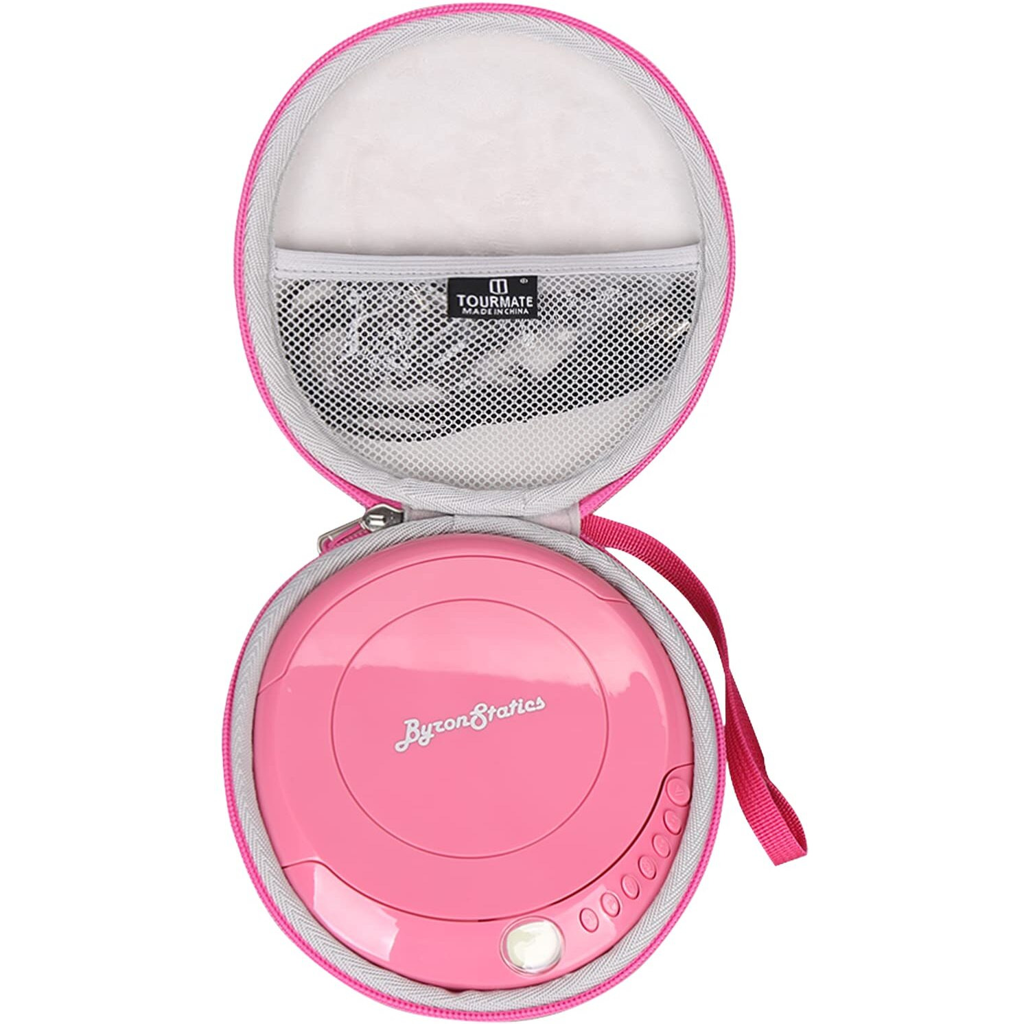 Tourmate Cd Player Case Compatible For Byronstatics Pcd220B / Gpx Pcb319B Portable Disc Cd Player  Travel Carrying Stoarge Holder (Pink  Case Only)