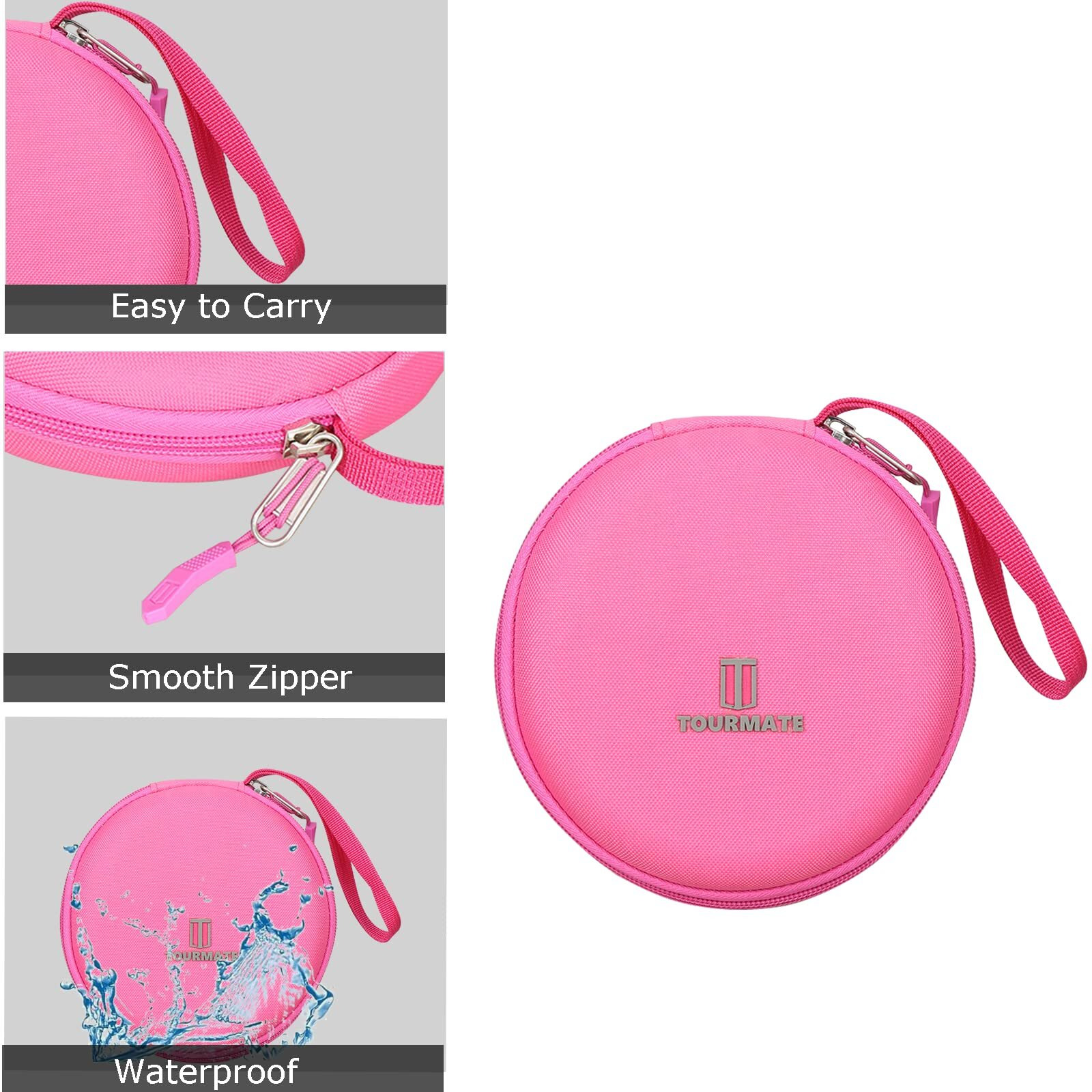 Tourmate Cd Player Case Compatible For Byronstatics Pcd220B / Gpx Pcb319B Portable Disc Cd Player  Travel Carrying Stoarge Holder (Pink  Case Only)