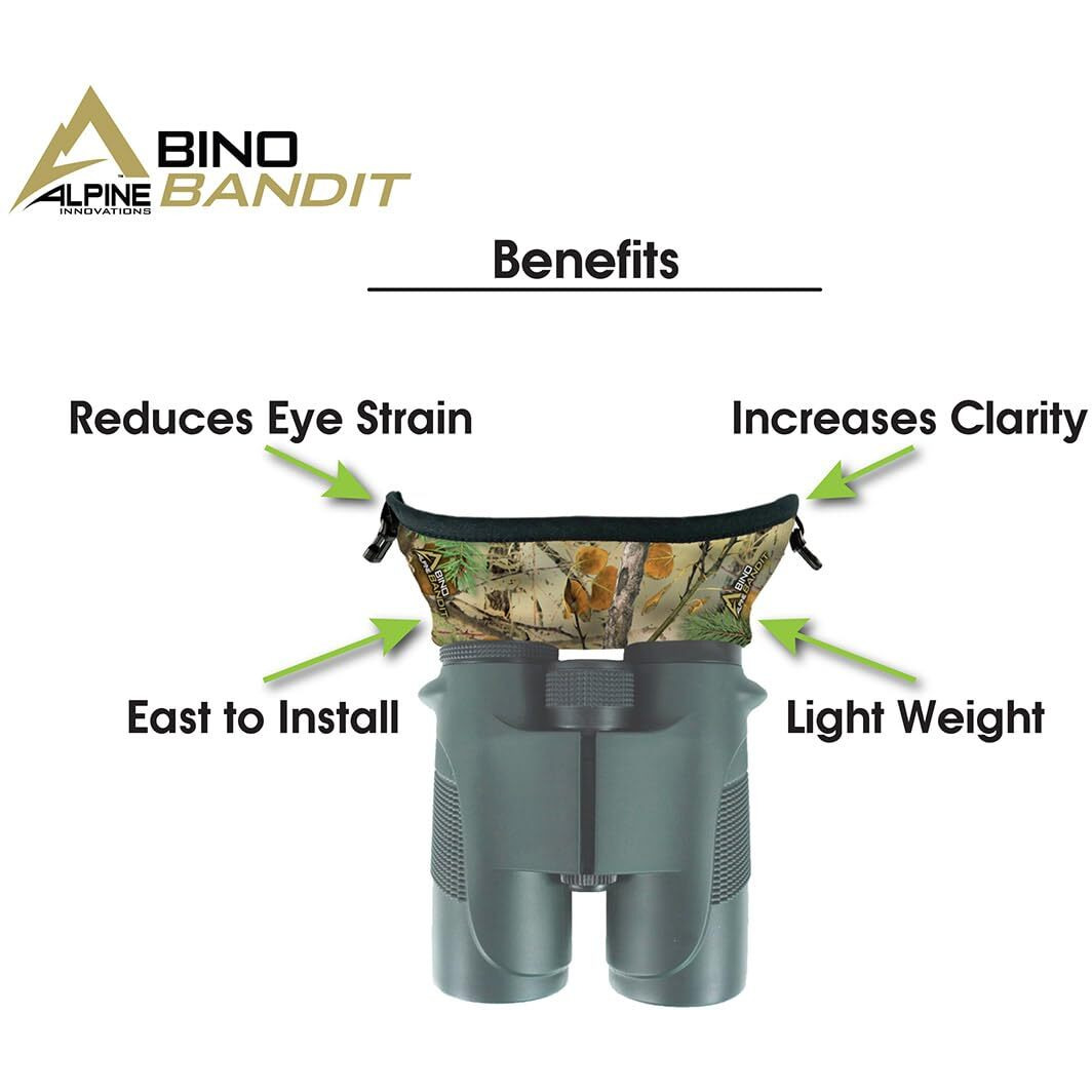 Slicker Bino Bandit - Blocks Glare  Improves Visual Acuity And Reduces Eye Fatigue. Fits All Binoculars. (Stealth Bronze)