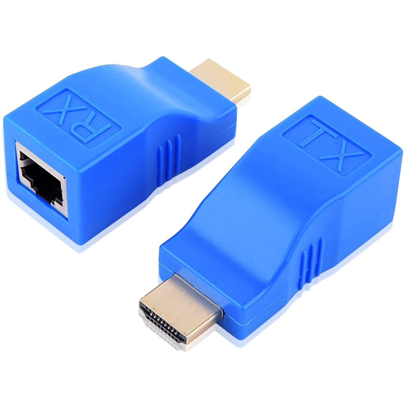 Xmsjsiy Hdmi Extender Hdmi To Rj45 Network Cable Extender Converter Repeater Over Cat 5E /6 1080P Up To 30M Extender For Hdtv Ps4 Stb  Request Pure Copper Cat 5E /6 Wire- Not Support Hdcp