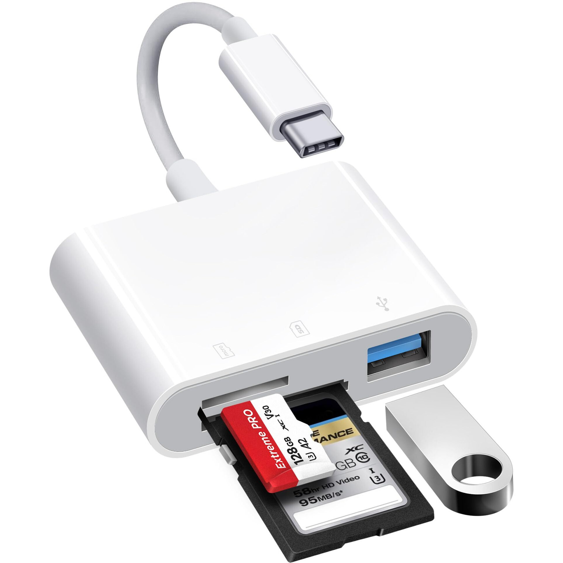 Sd Card Reader Usb C  Wnxsload Memory Card Reader Fortf Sd Micro Sd Sd Cards  Usb-C Type C Sd Adapter Compatible With Iphone 15  Samsung Galaxy  Macbook  Ipad And More Usb C Devices