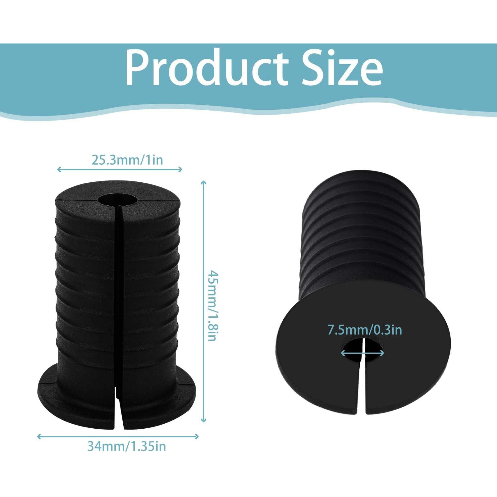 Myzhre Starlink Cable Routing Kit Starlink Cable Installation Kit Starlink Mounting Accessories 2* Grommets  1"" Spade Drill Bit  5/16"" Drill Bit  15 Wall Clamps (Black)