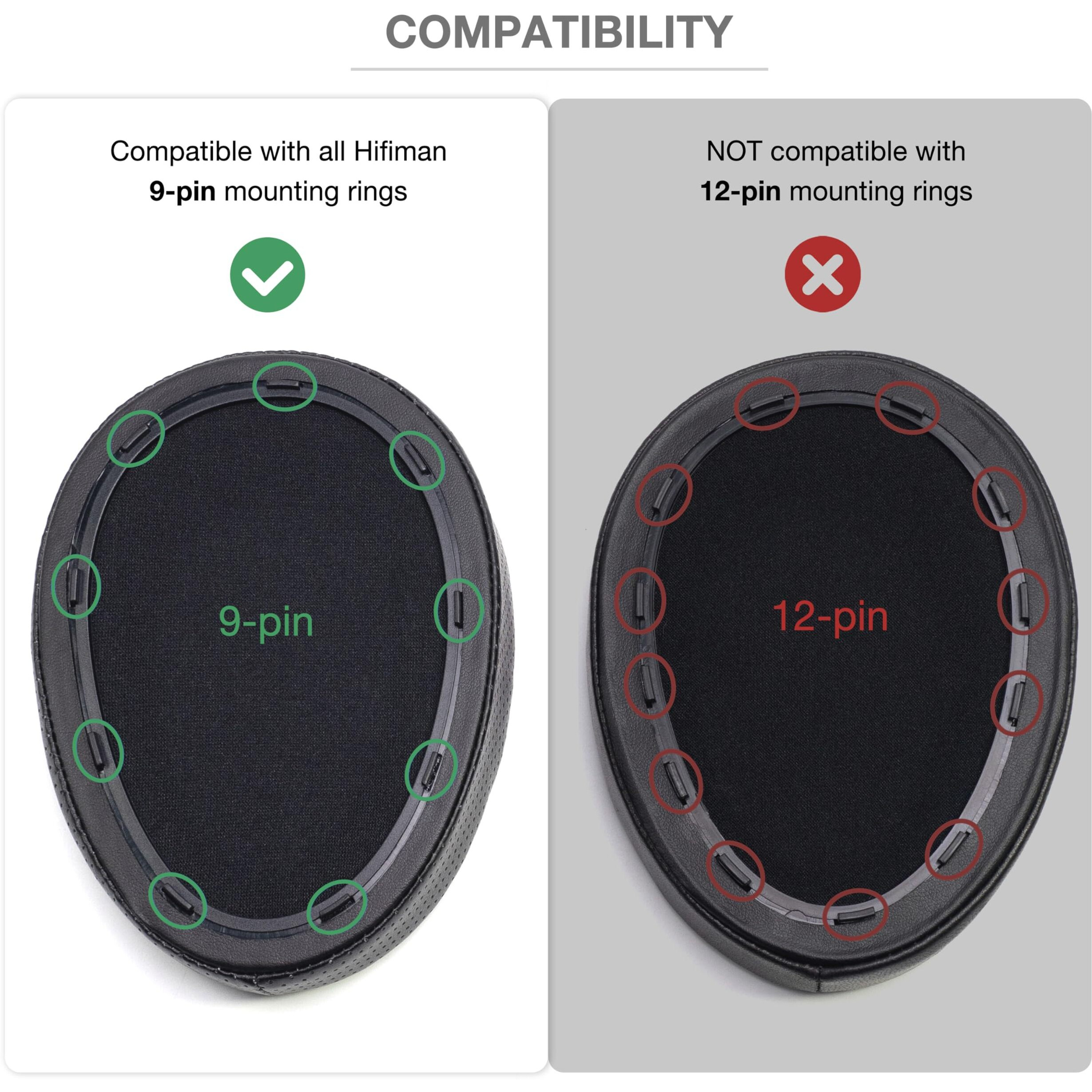 Voarmaks Memory Foam Cushion Ear Pads Compatible With Hifiman Arya Ananda Edition Xs X He1000Se He1000 V2 Jade Ii Headphone Replacement Earpads (Elite Velour Hybrid)