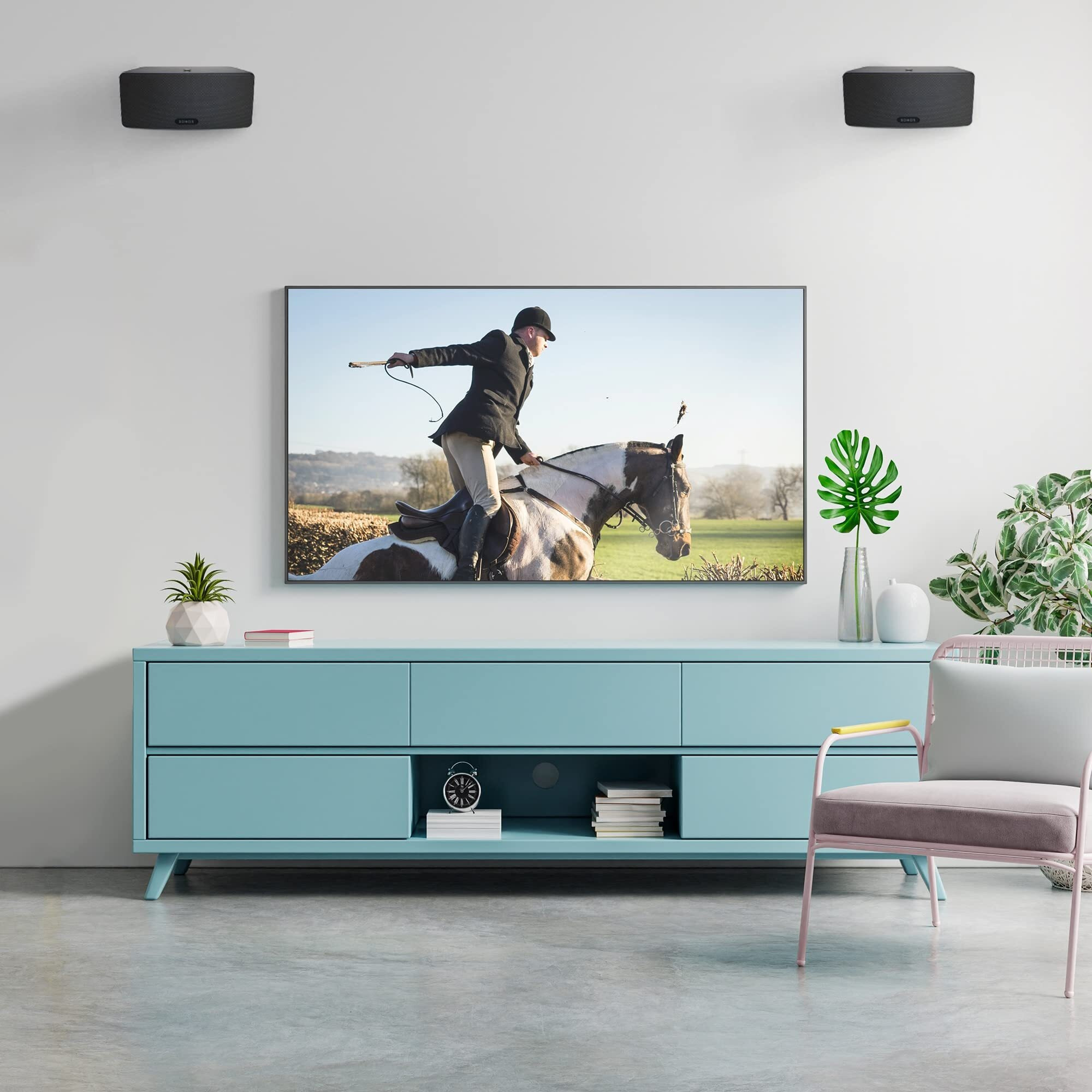 Play 3 Wall Mount Black  Compatible With Sonos Play3  Adjustable Swivel & Tilt Mechanism  Mounting Bracket Includes All Fixings