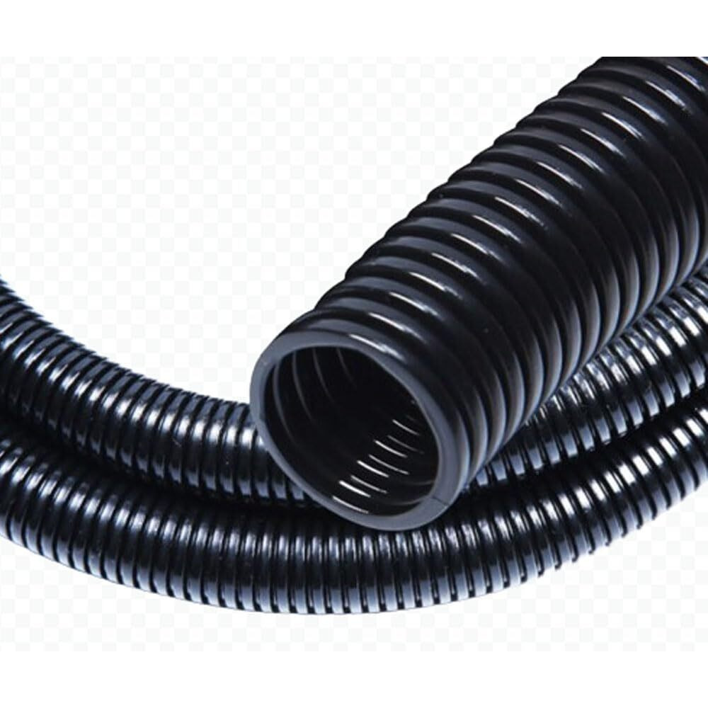 30 Ft 1/2  Wire Loom Split Tubing Dog Cat Cord Protector Split Wire Loom Tubing Wire Conduit - Black (30Ft 1/2"")