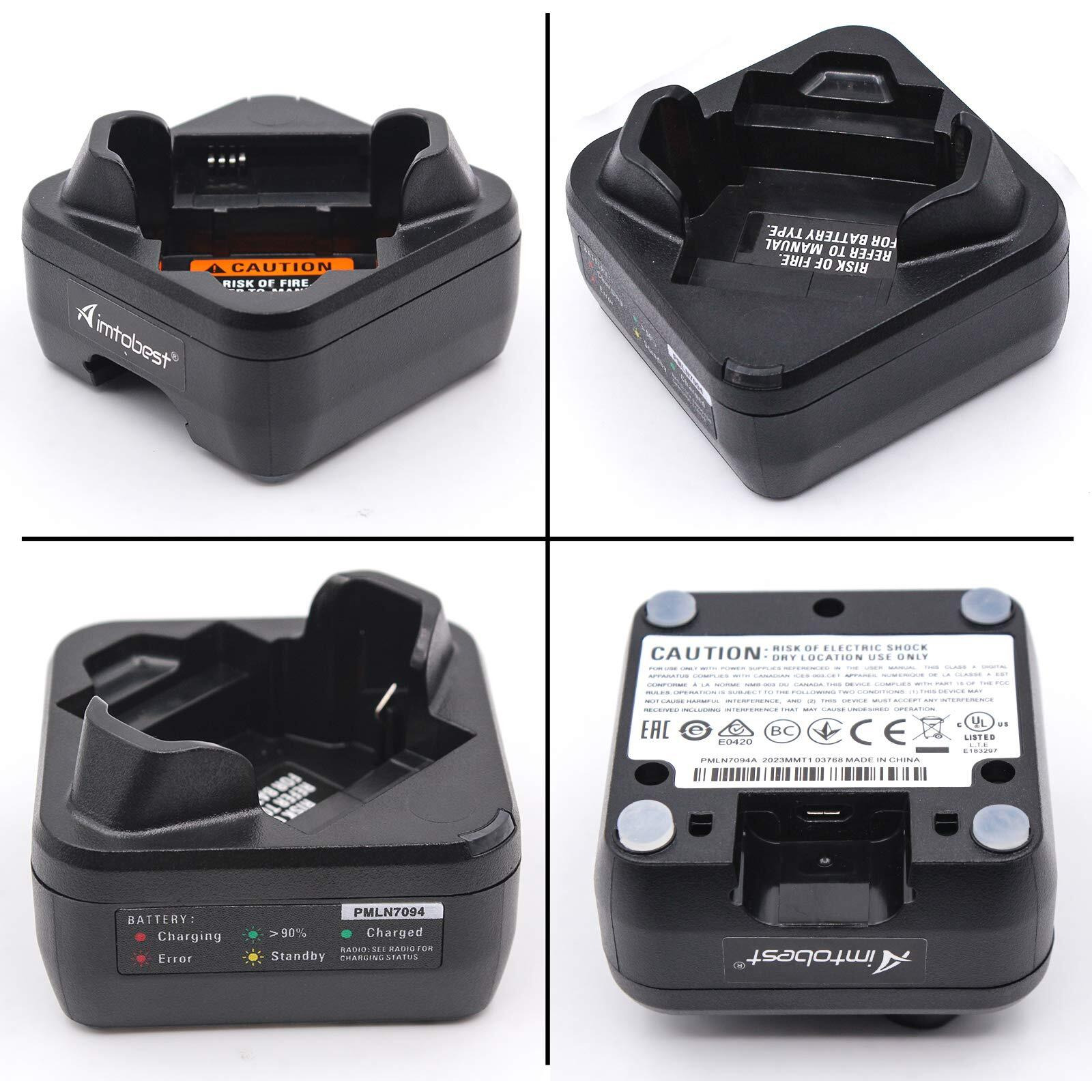 Aimtobest Pmln7109A Pmln7109 Pmln7094 Charger Compatible For Motorola Tlk100 Sl300 Sl300E Sl3500E Sl1M Sl1600 Sl2600 Radios Pmnn4468A Pmnn4468