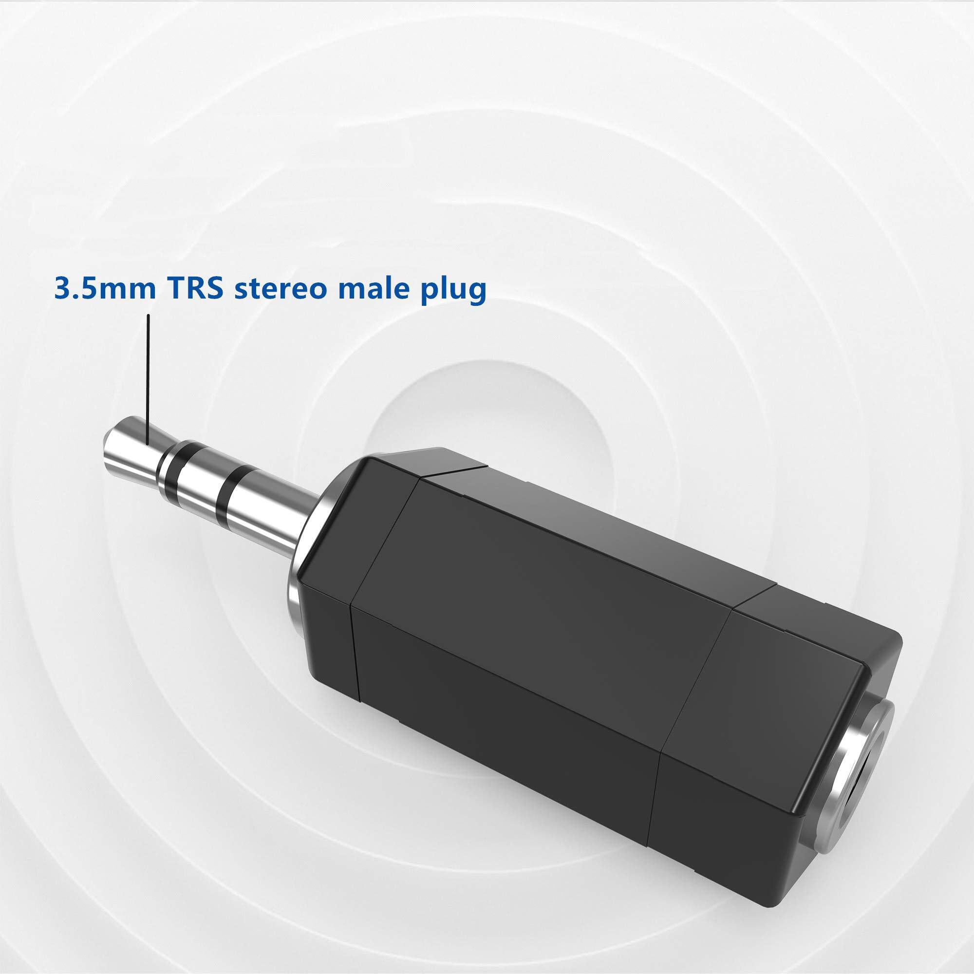 3.5Mm Stereo To Mono Adapter  2 Pack 3.5Mm 1/8"" Trs Stereo Male Plug To 3.5Mm 1/8"" Mono Female Jack