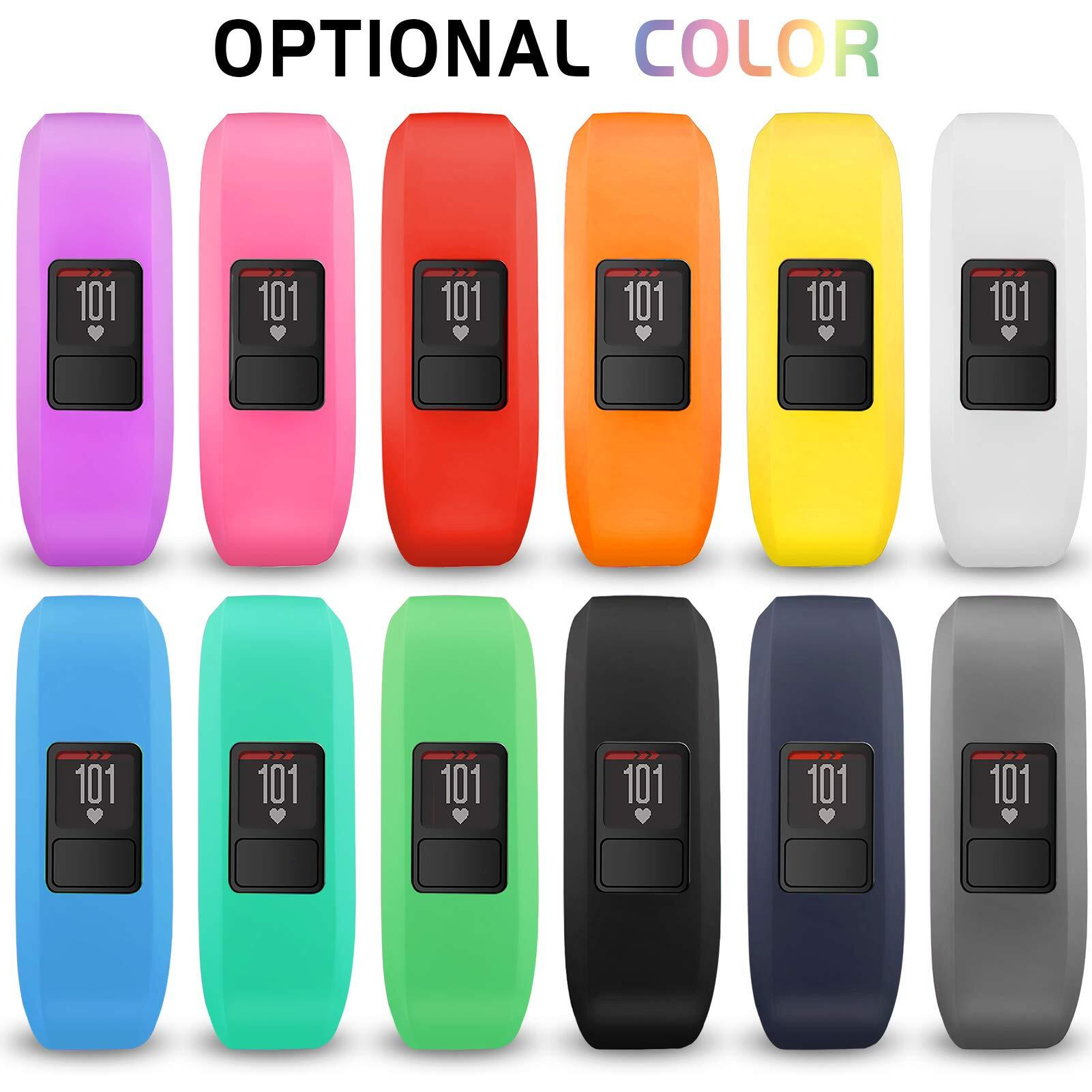 Ibrek For Garmin Vivofit 3/Jr/Jr 2 Bands  Adjustable Replacement Wristbands With Watch Buckle For Kids Women Men(No Tracker)(12 Pack  Regular Fit(6.0-9.0 In))