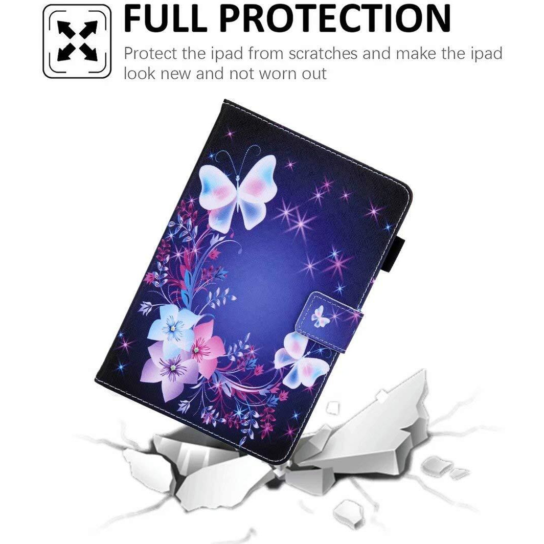 Monsdirect Case For Ipad 9Th Generation 10.2 Inch 2021  For Ipad 8Th 7Th Generation 2020 2019 Case  Smart Sleep Wake Case With Stand Protective Cover For Ipad 10.2 Inch  Butterflies