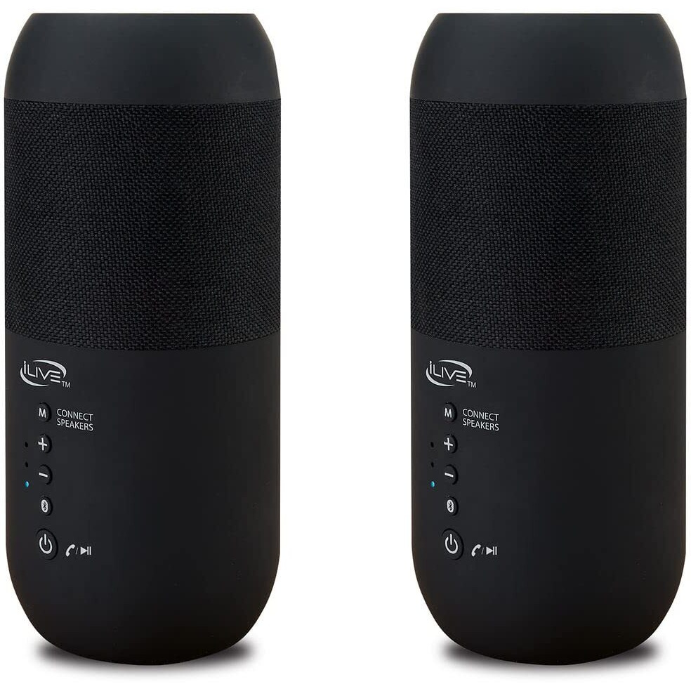 Ilive Isbw240Bdl Isbw240Bdl Bluetooth Indoor And Outdoor Waterproof Speakers With Removable Stakes  2 Count  Black