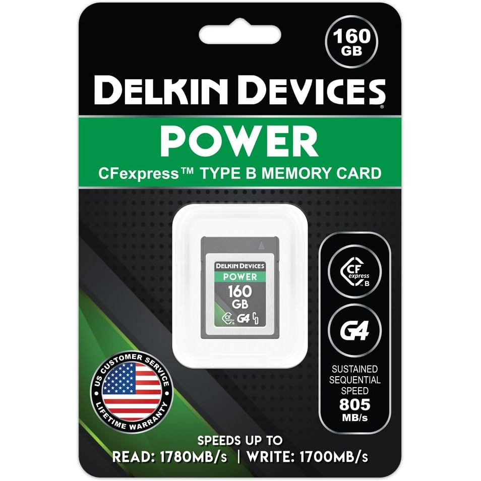 Delkin Devices 160Gb Cfexpress Type B G4 Memory Card For Cameras | Up To 1780Mb/S Read  1700Mb/S Write | Digital Camera Memory Card For Professional Photographers And Videographers