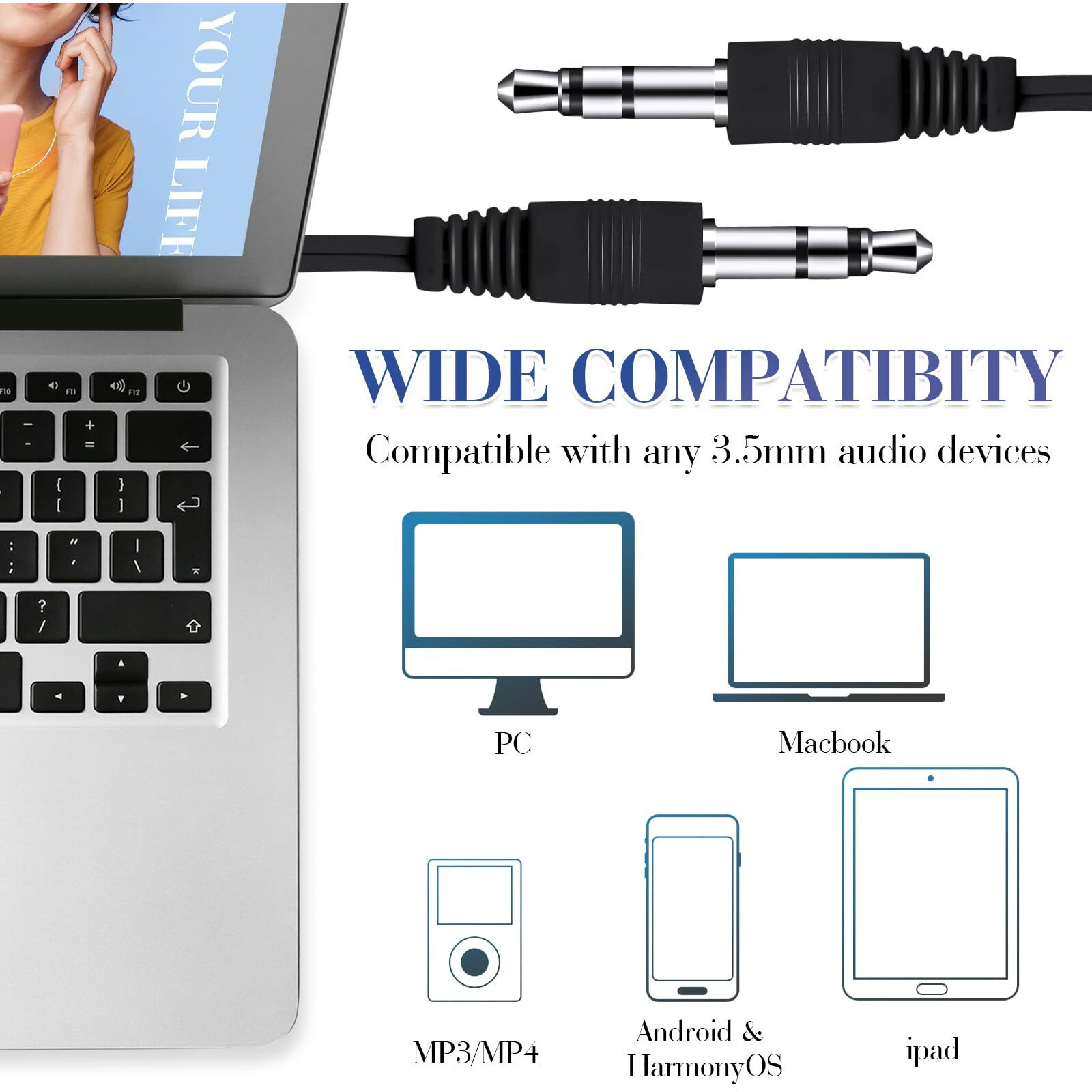 Kanayu 100 Pack Wired Earbuds Bulk Earbuds For Classroom Ear Headphones Wired Basic Student Earbuds No Microphone With 3.5Mm Jack For Kids Class Laptop School Library  Individually Bagged (Dark Blue)