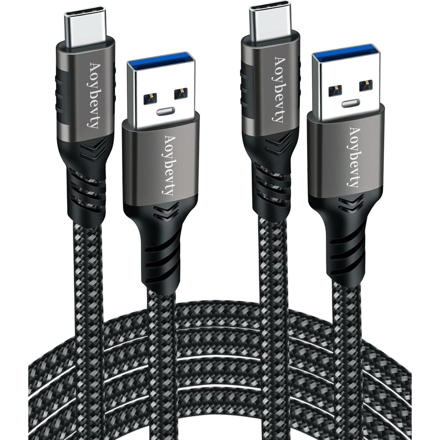 Aoybevty Usb A To Usb C Cable 3.3Ft+6.6Ft  10Gbps Data Transfer And 60W 3A Fast Charging 3.1/3.2 Gen 2 Cable  For Samsung Galaxy Macbook Laptop Tablet Phone And Other Type A To Type C Device