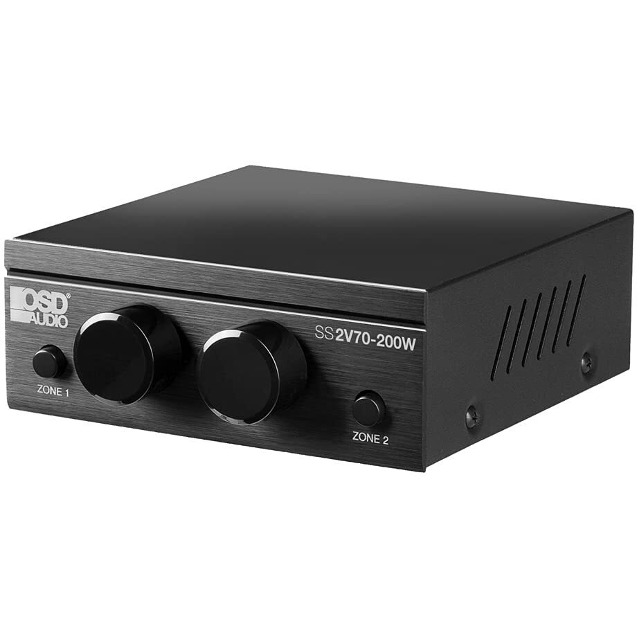 Osd 70V 2-Zone Speaker Selector W/Volume Control  Direct Pass Through  Daisy Chain (200W)