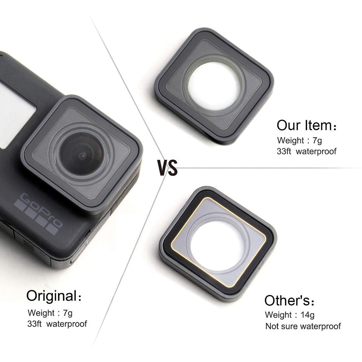 Replacement Protective Lens Cover For Gopro Hero 5 6 7 Camera Glass Protector Lens Cover Repair Part Accessories