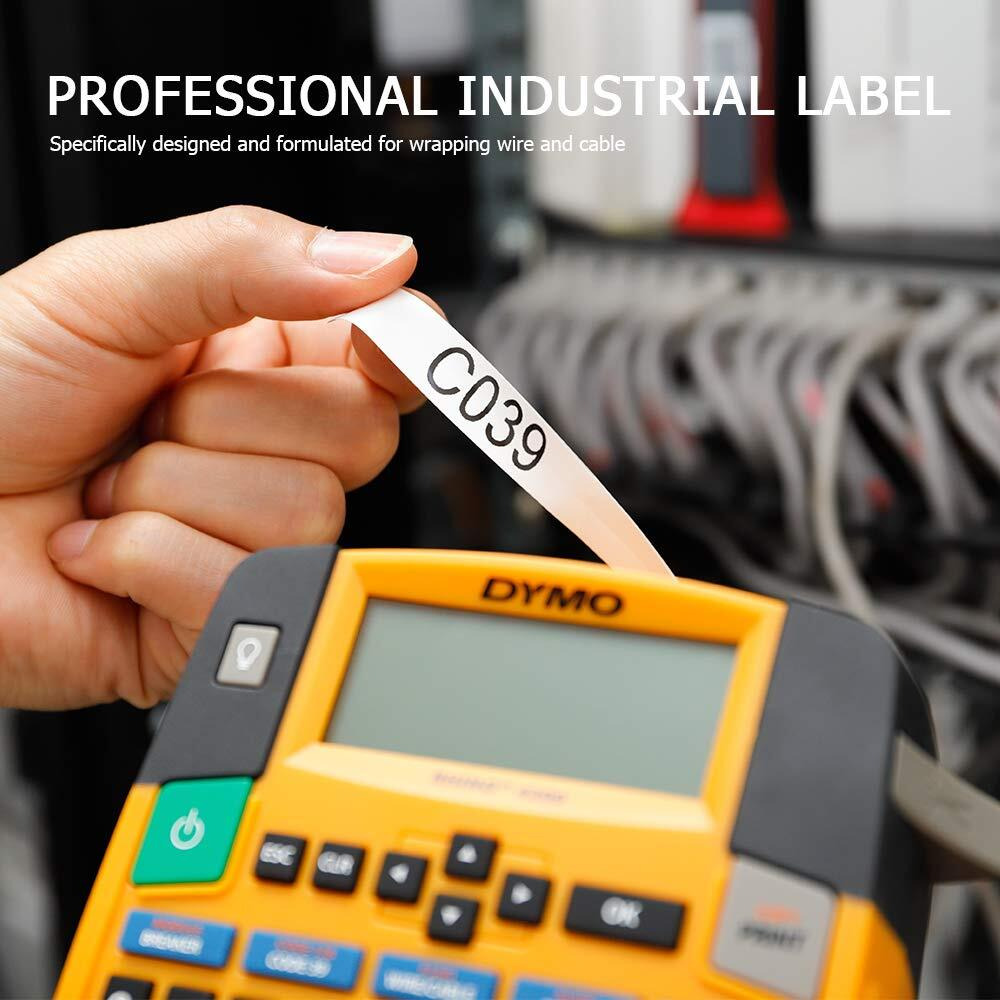 Rhino 5200 Label Tape Compatible With Dymo 18445 Permanent Vinyl Tape 3/4 Inch Industrial Rhino Labels  Work For Rhino 4200  5000  5200  6000 Label Maker Refills  4 Pack