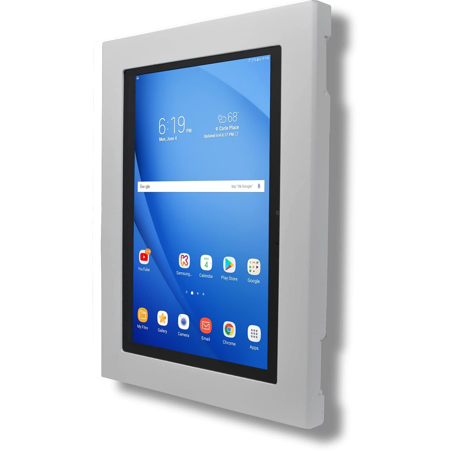 Tabcare Locking Anti-Theft Metal Case For Samsung Galaxy Tab S9 Ultra  S8 Ultra 14.6"" Tablet For Kiosk  Pos  Store  Show Display  Time Clock (Tab S8/S9 Ultra  White)