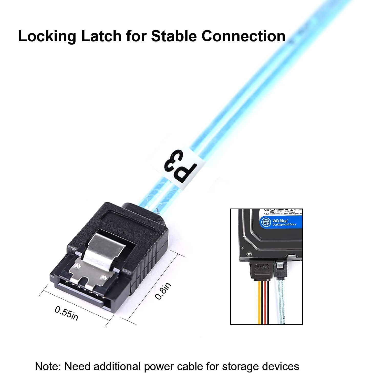 Adcaudx 5Pack Sata Iii Cable8 Inch Short-Sata Cable Thin-Sata Cables 0.2M Straight Sata To Sata 6Gb Cable Flexible-Sata Data Cable For Hard Drive Sdd  Hdd (0.6Ft)