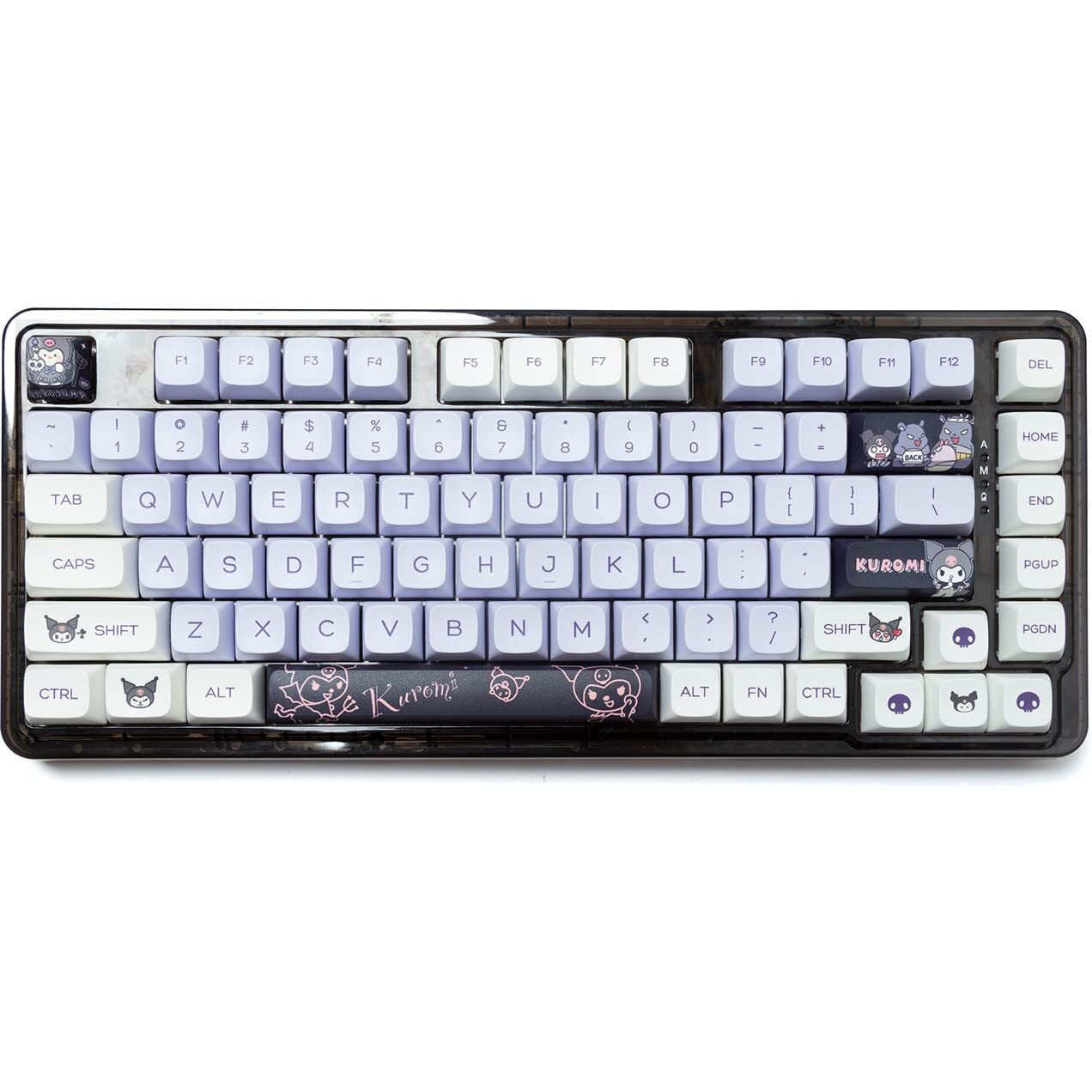 Ilycheegami Pbt Dye Sub Keycap Cute Cartoon Xda Keycaps Purple Keycaps Set Girl Custom Keyboard For Gateron Kailh Cherry Mx Switches Ansi Layout Mechanical Custom Keycaps (Kuro)