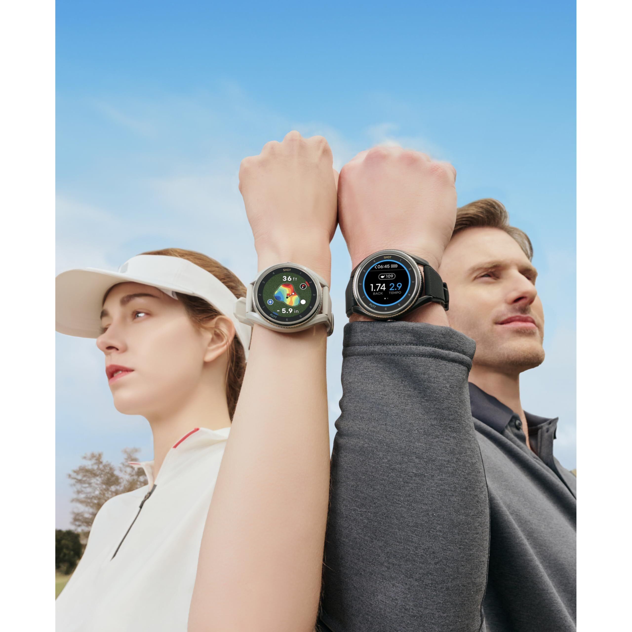 Voice Caddie T9 Smart Golf Watch With Gps | Golf Swing Analyzer With Slope Calculation & Course Preview | Ideal Golf Gift For Men & Women (Gray)