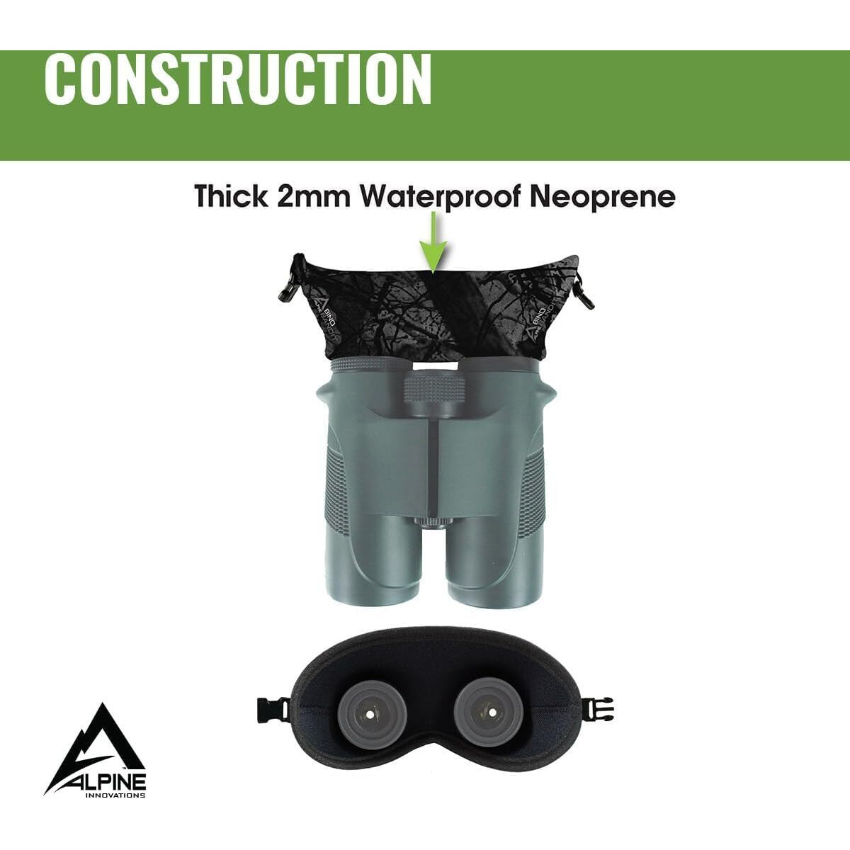 Slicker Bino Bandit - Blocks Glare  Improves Visual Acuity And Reduces Eye Fatigue. Fits All Binoculars  Blaze Orange