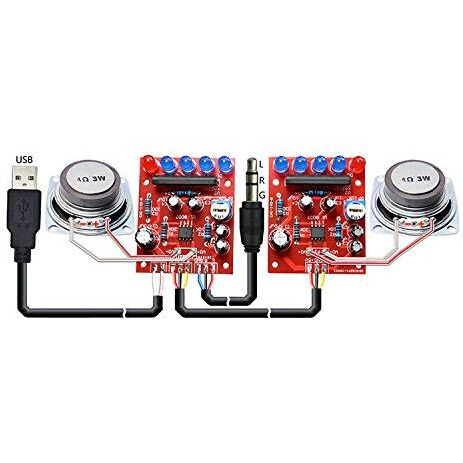 Gikfun Upgraded Usb Mini Amplifier Electronic Transparent Stereo Speaker Box Sound Amplifier Diy Kit For Arduino Ek1918
