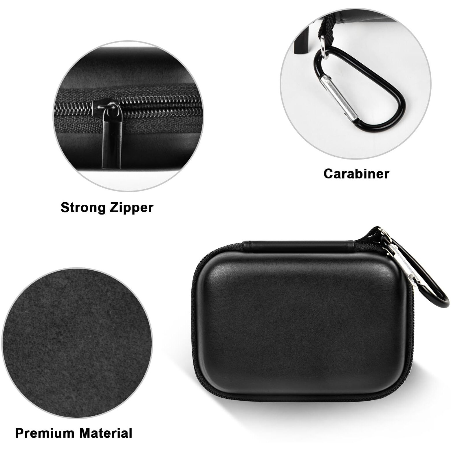 Carrying Case Compatible With Crucial X10/ X9 Pro 4Tb/ 2Tb/ 1Tb Portable Ssd  External Solid State Drive Hard Storage Holder Bag Fits For Usb-C Cable (Box Only)