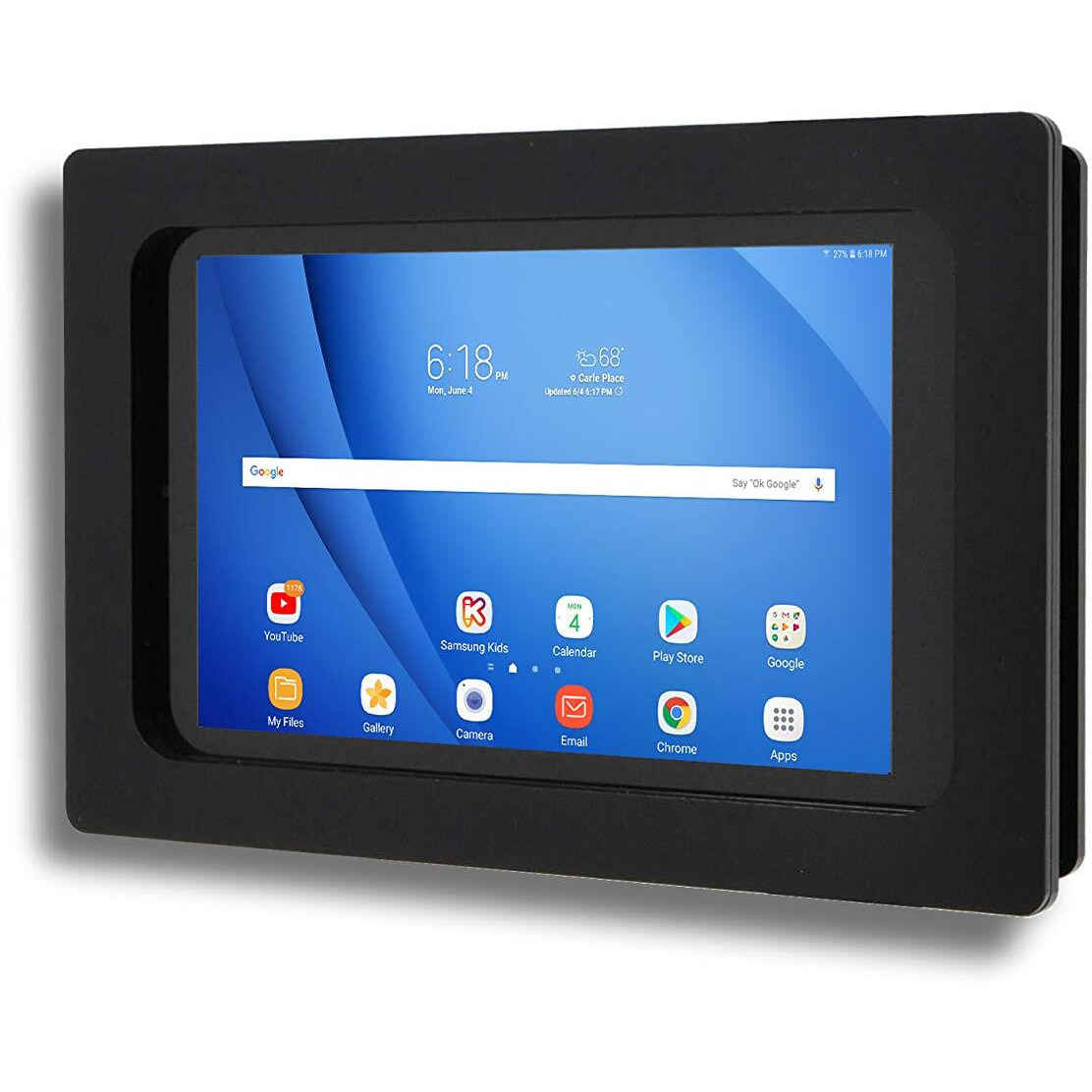 Tabcare Security Anti-Theft Acrylic Vesa Enclosure For Samsung Galaxy Tab S9+ S8+ S7+ 12.4  S7 Fe & S9 Fe+ With Wall Mount Kit (Black  Tab S9+ S8+ S7+ S7 Fe S9 Fe+ 12.4)