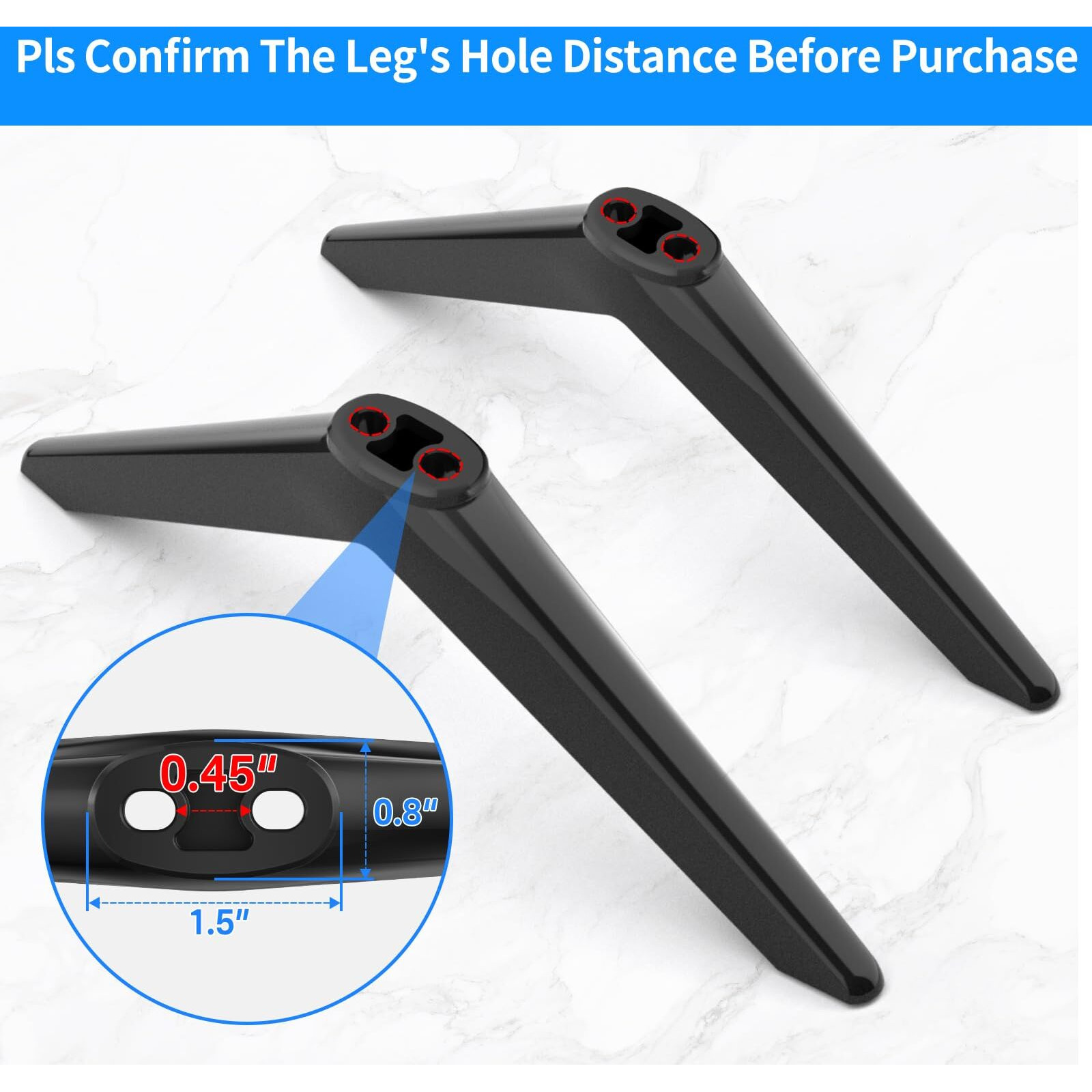 Upgraded Tv Legs For Tcl Roku Tv Legs - 32S321 40S325 43S303 50S425 55S525  Tv Base Stand For Tcl Roku Tv Stand Legs Replacement Tv Feet With Screws For Tcl Tv Stand Legs Easy To Install
