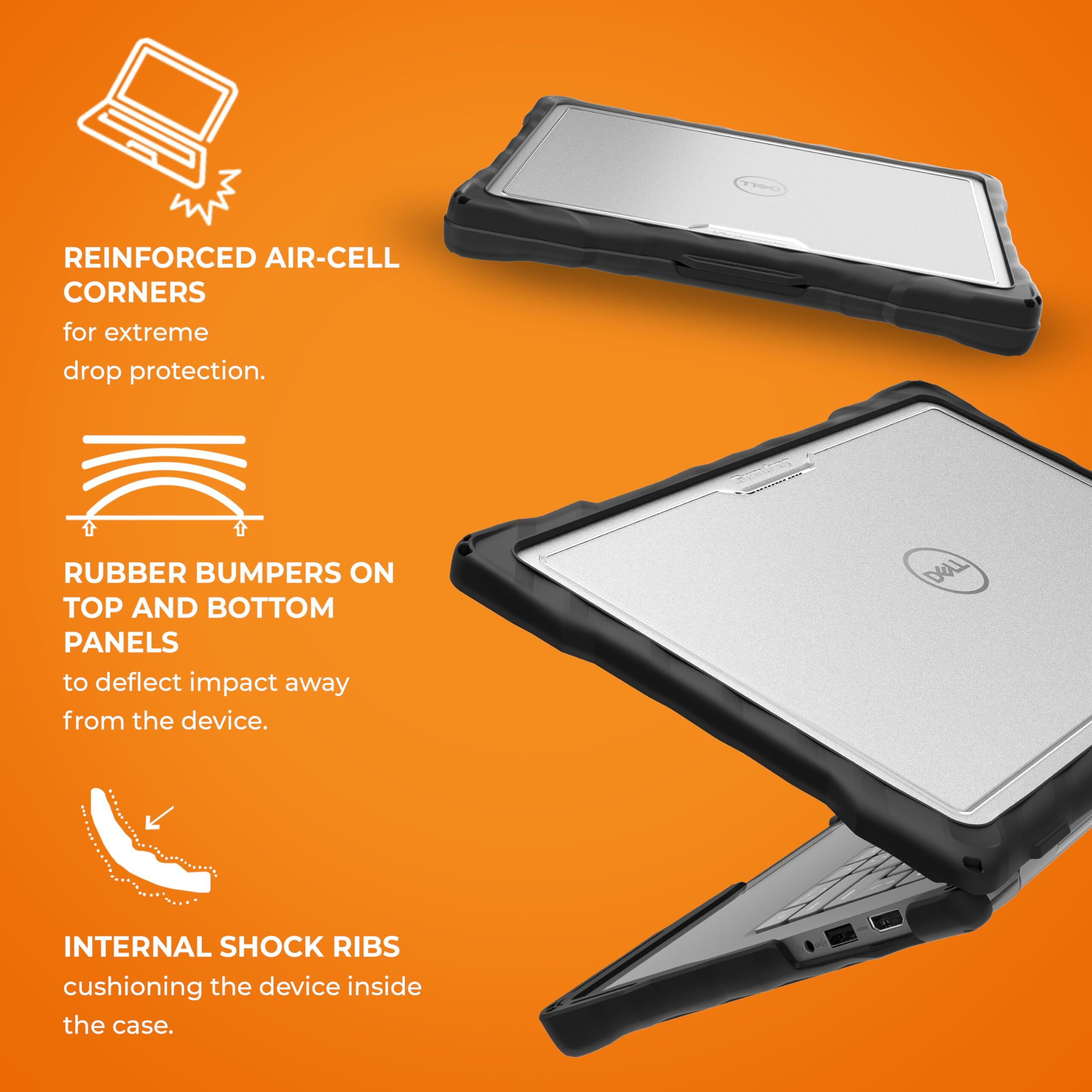 Gumdrop Droptech Hard Shell Laptop Case Fits Dell Latitude 5440 | Precision 3480 (Clamshell) Rugged Drop Tested Shockproof Reliable Device Protection For Office Travel Business And Professionals Black