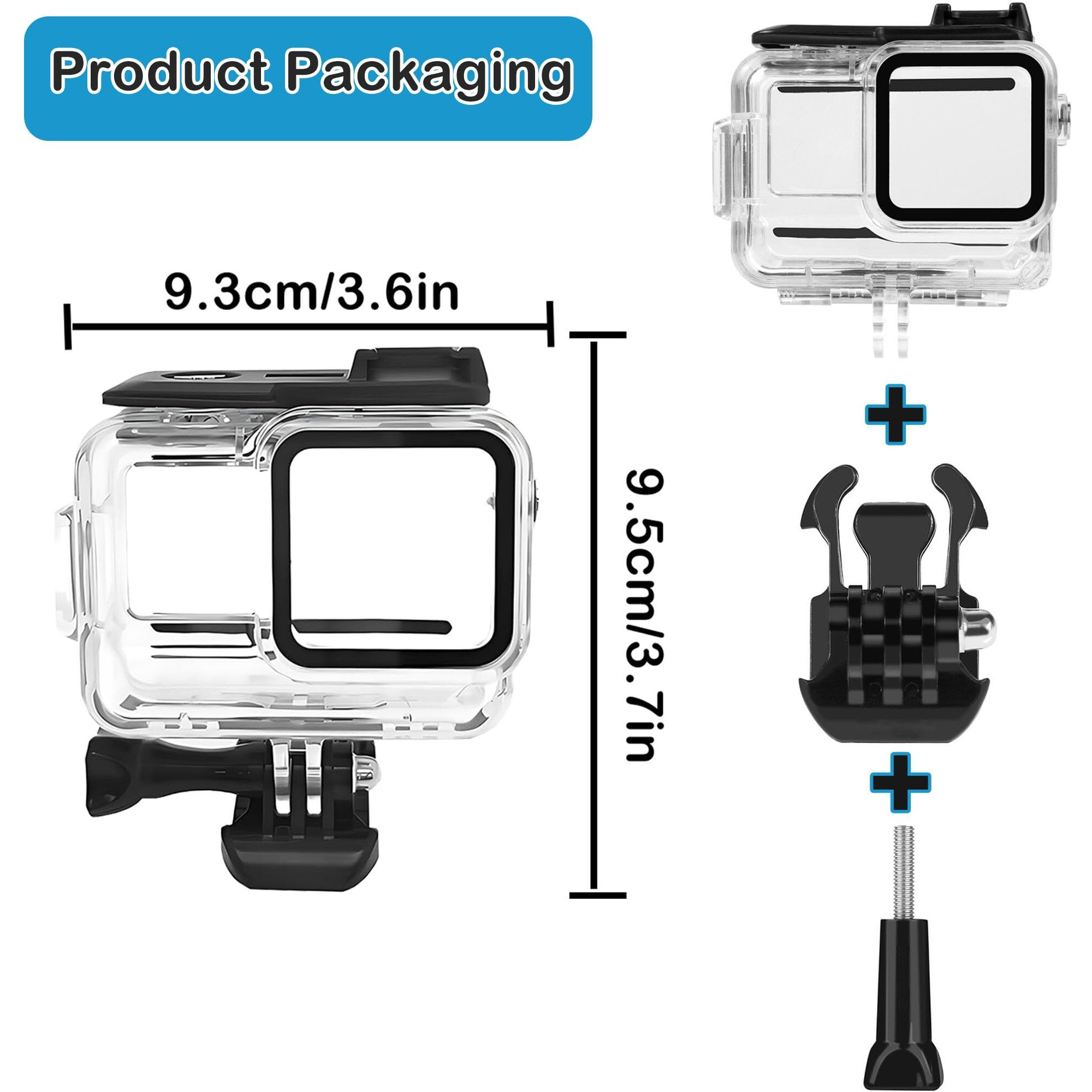 Pctc 60M(197Ft) Waterproof Case For Insta360 Ace Pro  Accessories For Insta 360 Ace Pro Waterproof Case Protective Underwater Dive Housing Shell With Bracket Accessories
