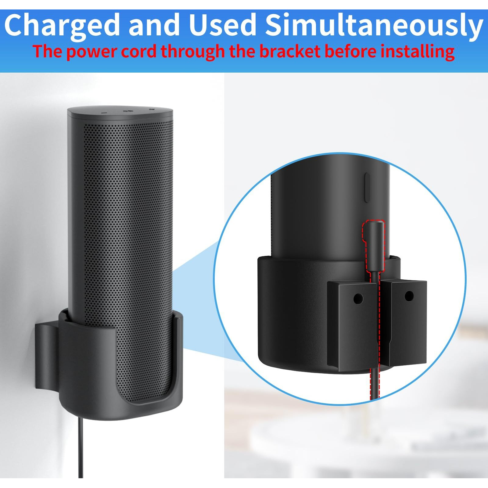 Sturdy Speaker Wall Mount For Sonos Roam 2  Sonos Roam  Roam Sl Mount - Space Saving Speaker Mount For Sonos Roam  Roam Sl Wall Mount Bracket Easy To Install Mounting Bracket  Black